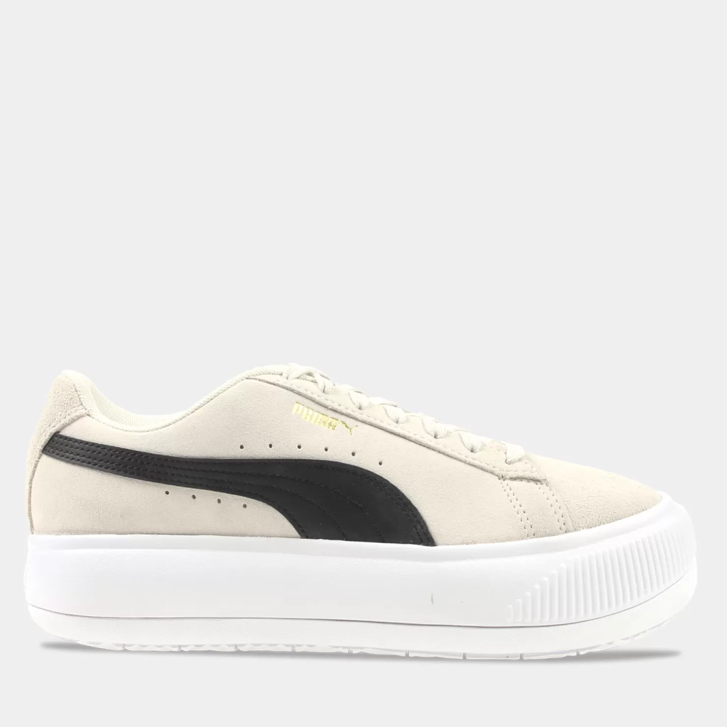 Flash Sale Sacha Puma Suede Mayu Creme/Zwart Dames