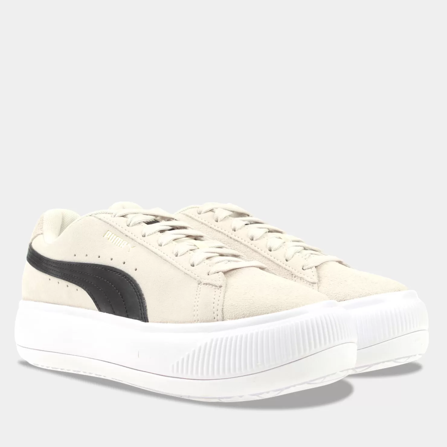 Flash Sale Sacha Puma Suede Mayu Creme/Zwart Dames