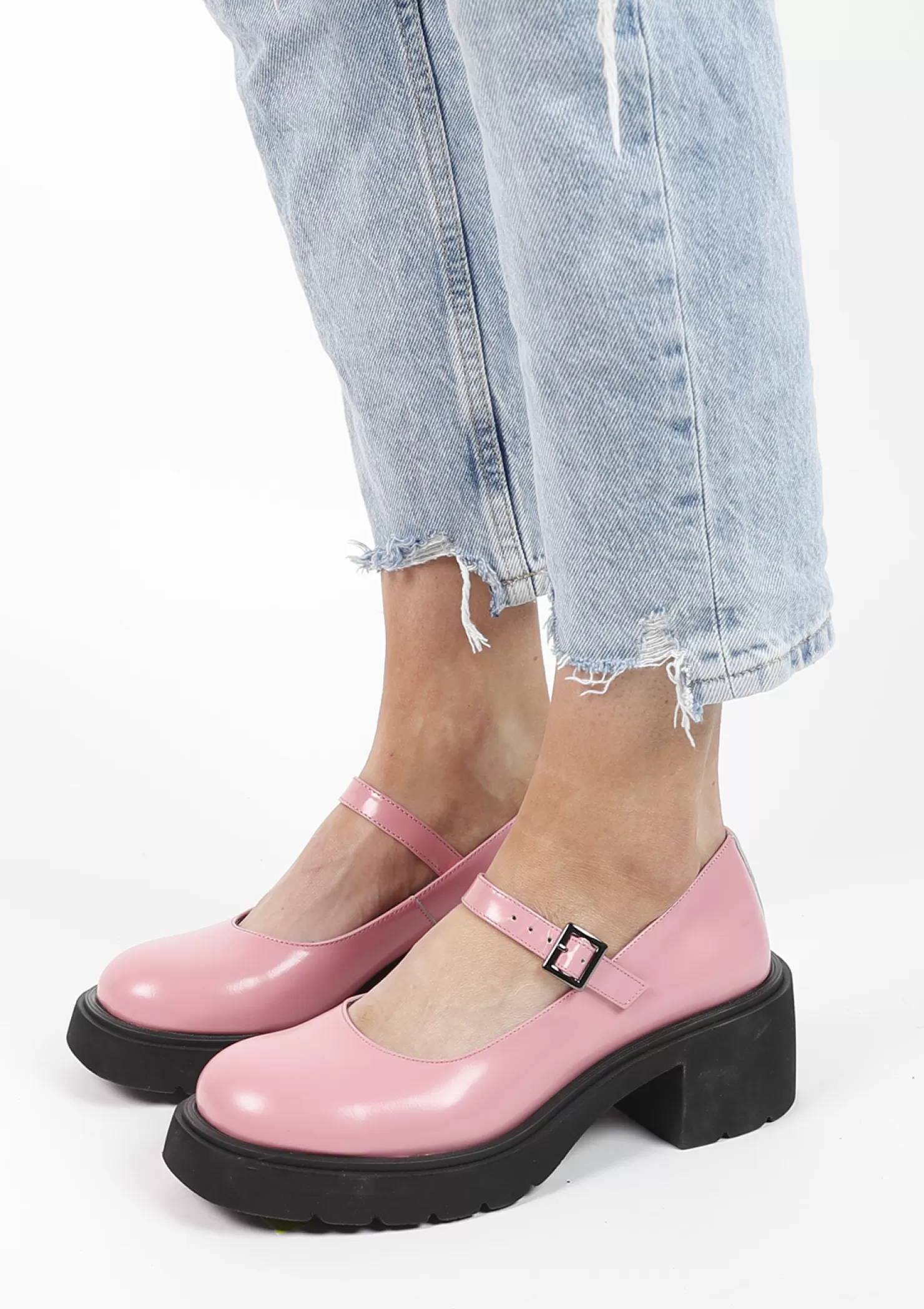 Clearance Sacha Roze Gesloten Pumps Met Plateau Hak