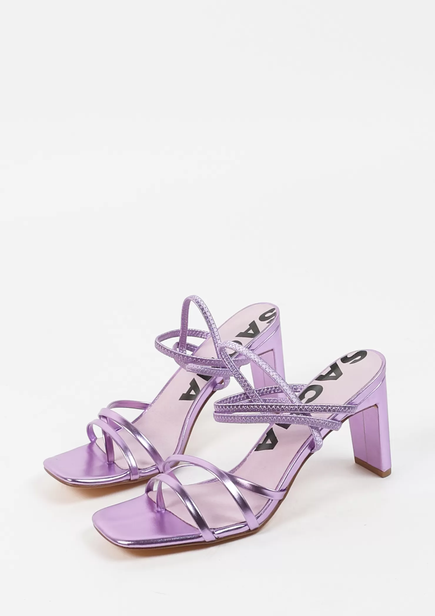 Shop Sacha Roze Metallic Hak Sandalen Met Bandjes