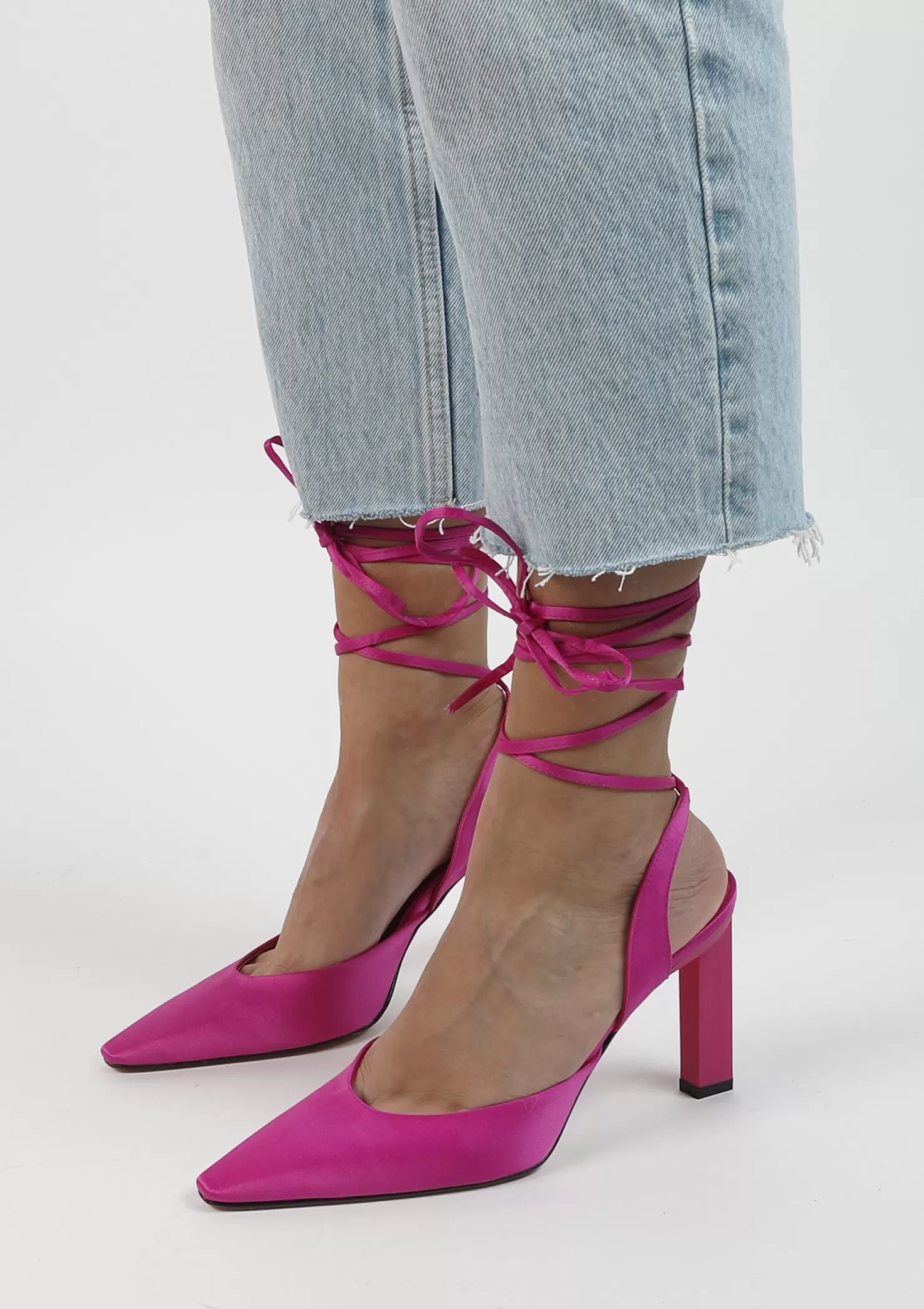 Fashion Sacha Roze Slingback Pumps Met Veters