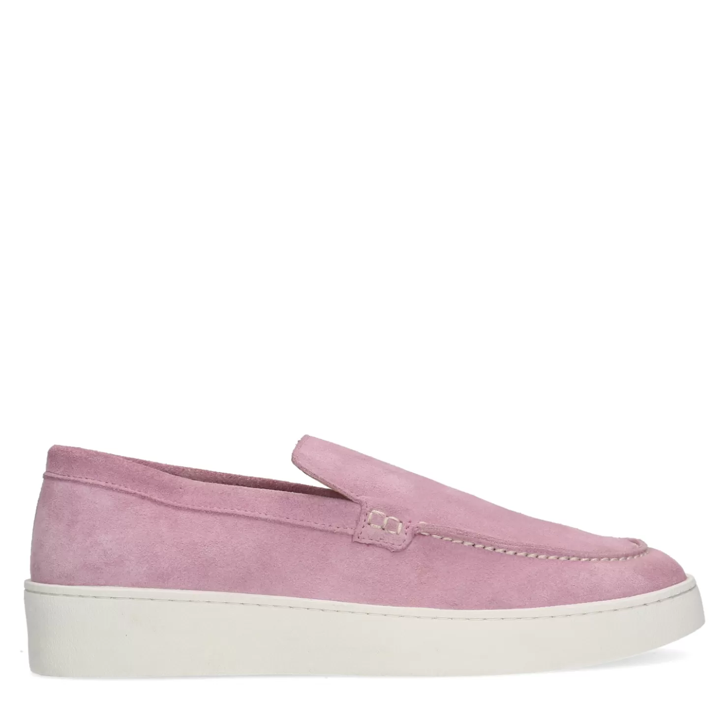 Sale Sacha Roze Suede Loafers Met Plateau Zool