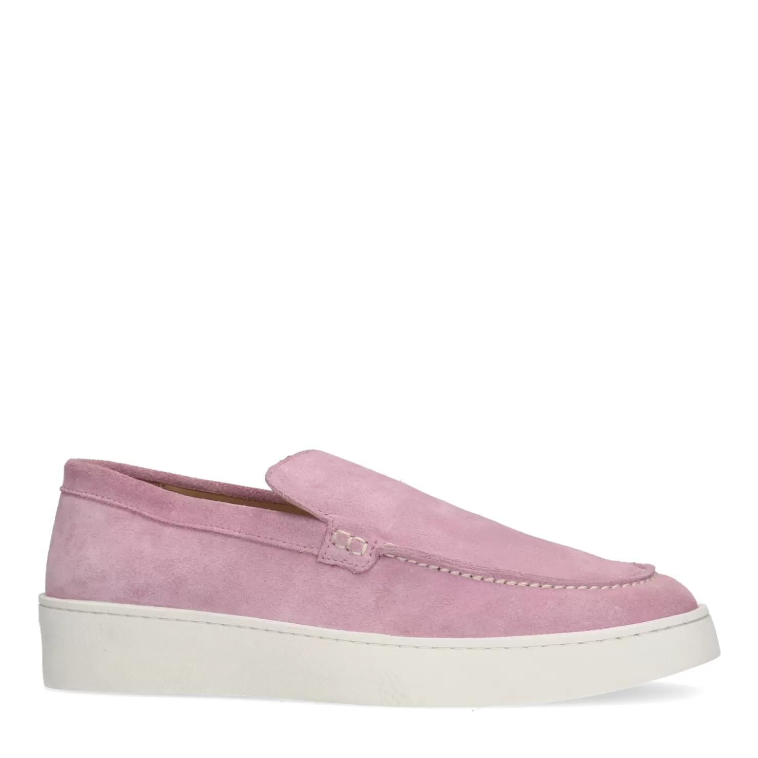 Sale Sacha Roze Suede Loafers Met Plateau Zool