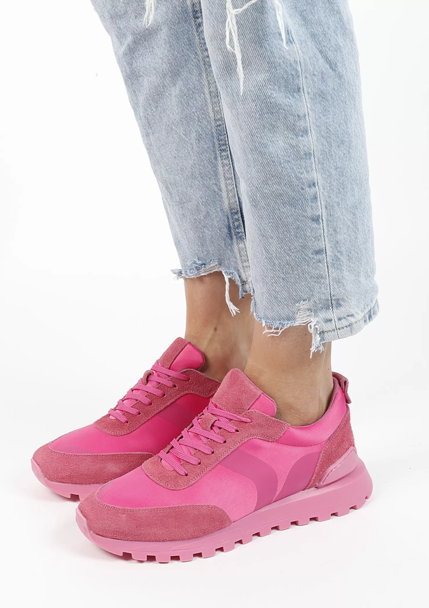 Cheap Sacha Roze Suede Sneakers