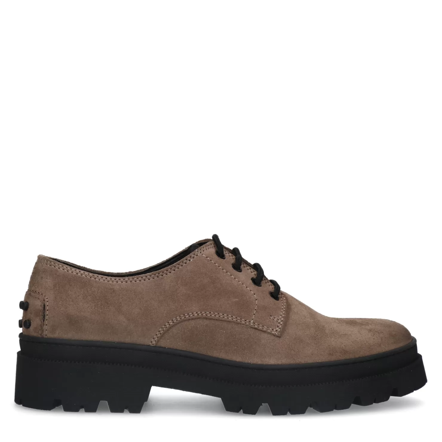 Online Sacha Taupe Suede Chunky Veterschoenen