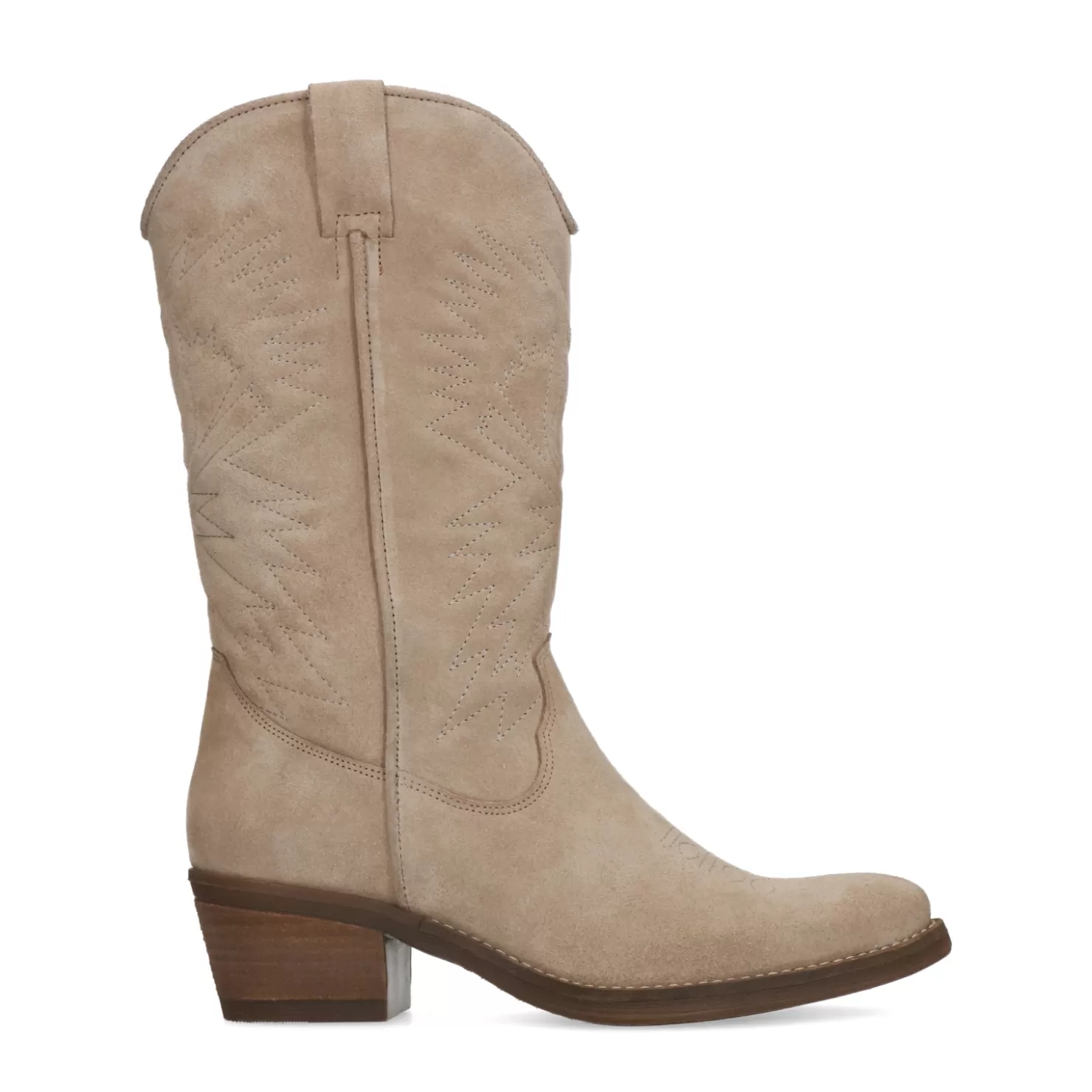 Store Sacha Taupe Suede Cowboy Laarzen