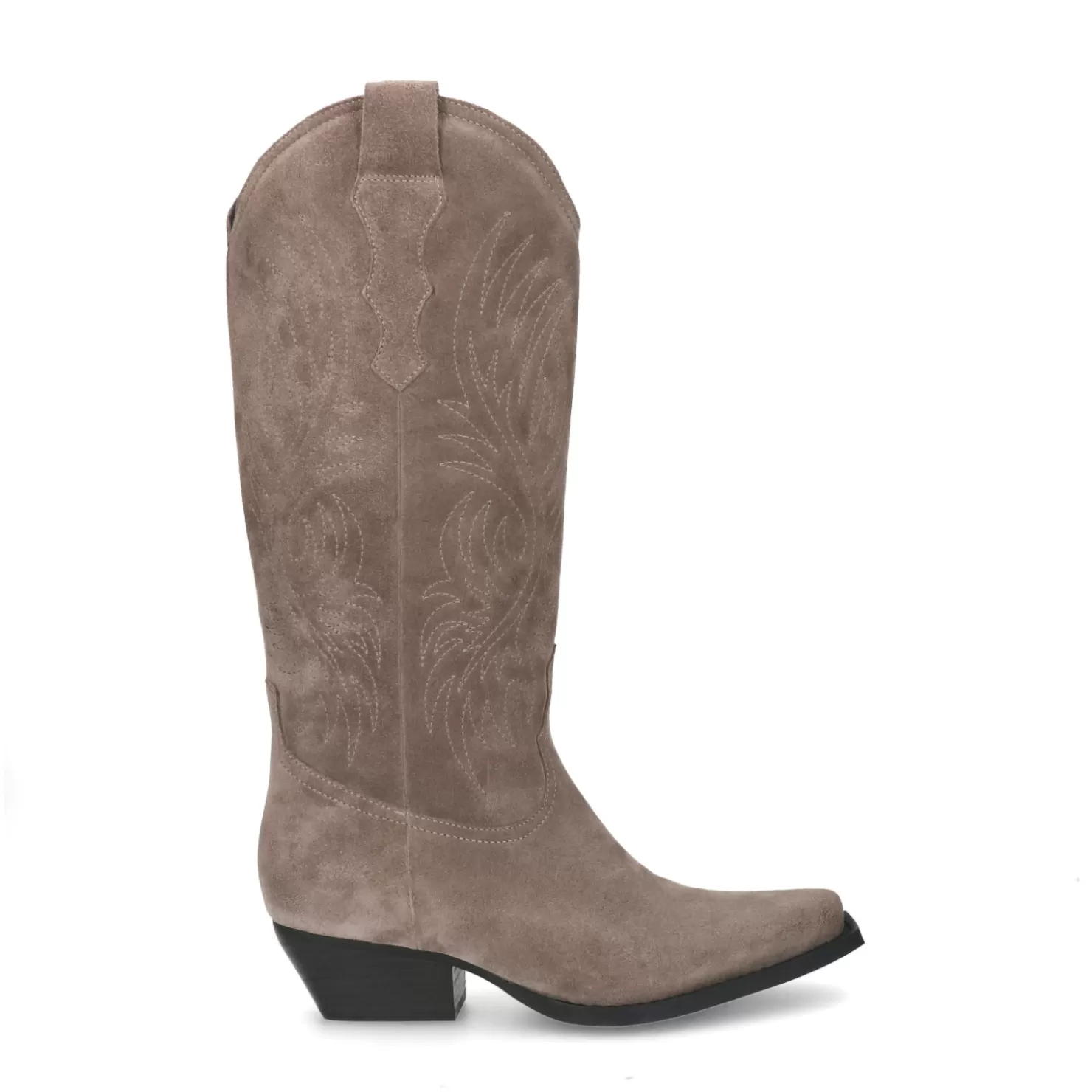 Shop Sacha Taupe Suede Cowboylaarzen