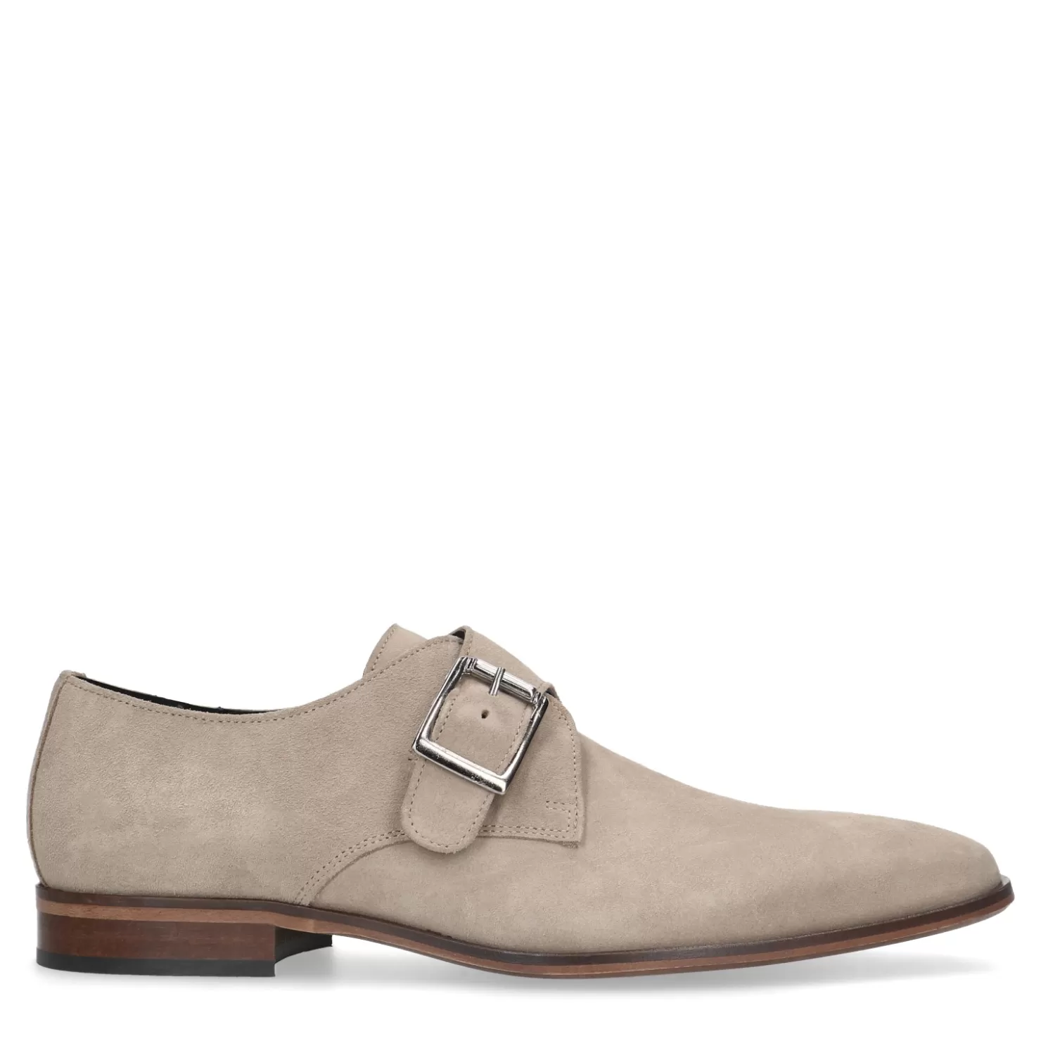 Outlet Sacha Taupe Suede Gespschoenen