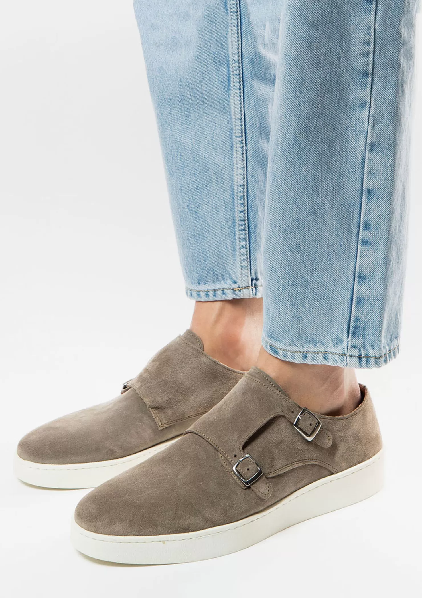 Flash Sale Sacha Taupe Suede Monk Sneakers