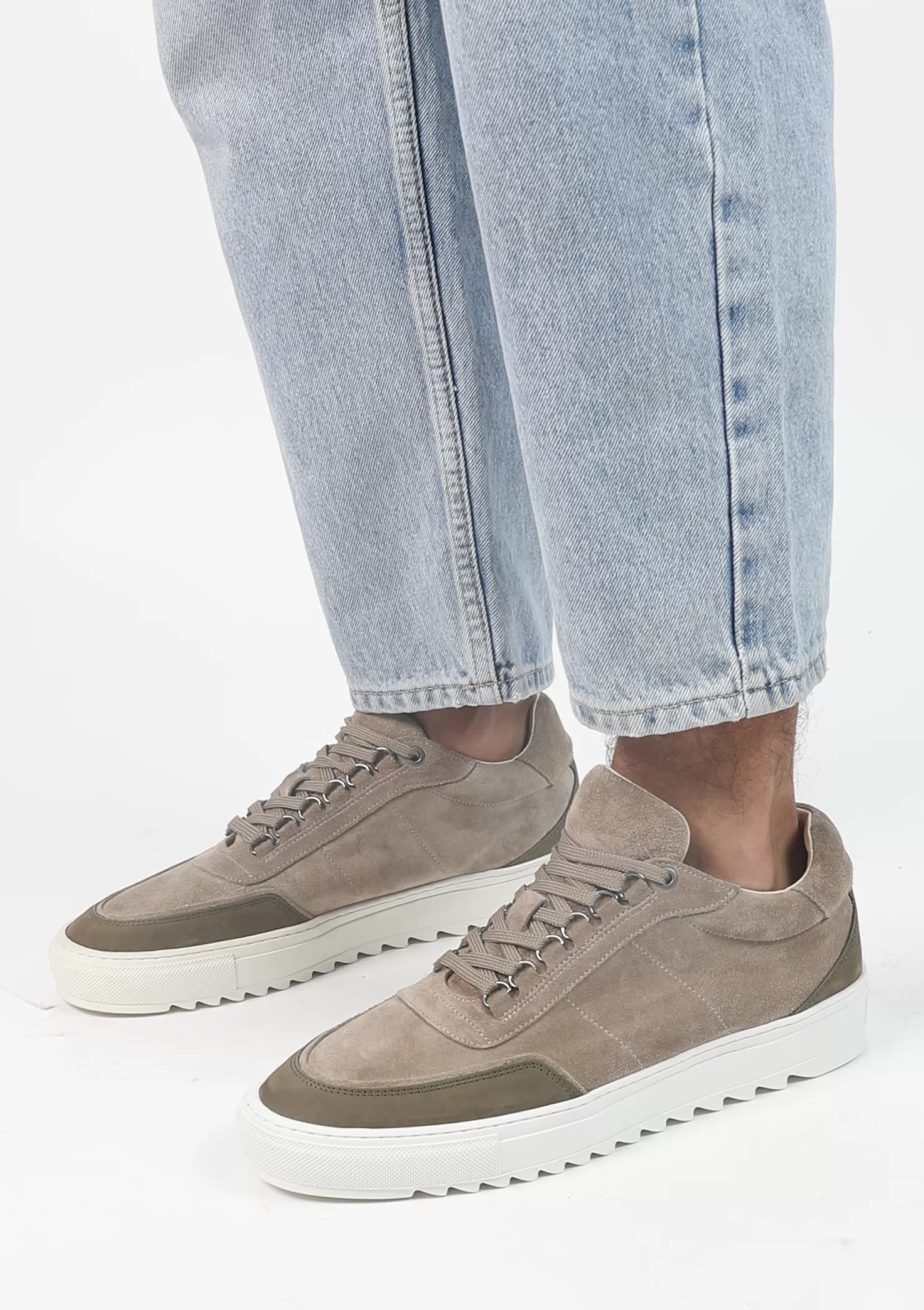 Best Sale Sacha Taupe Suede Sneakers