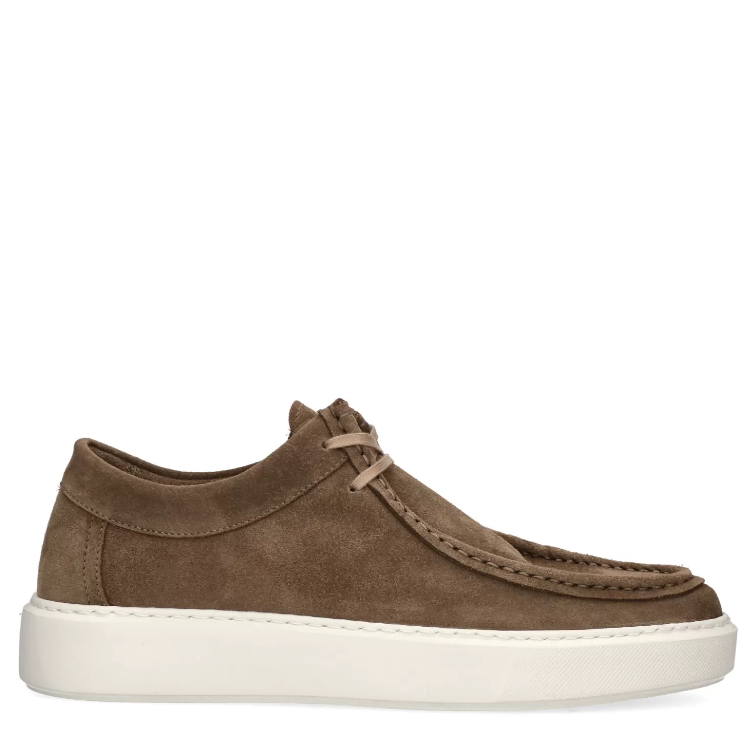 Shop Sacha Taupe Suede Veterschoenen