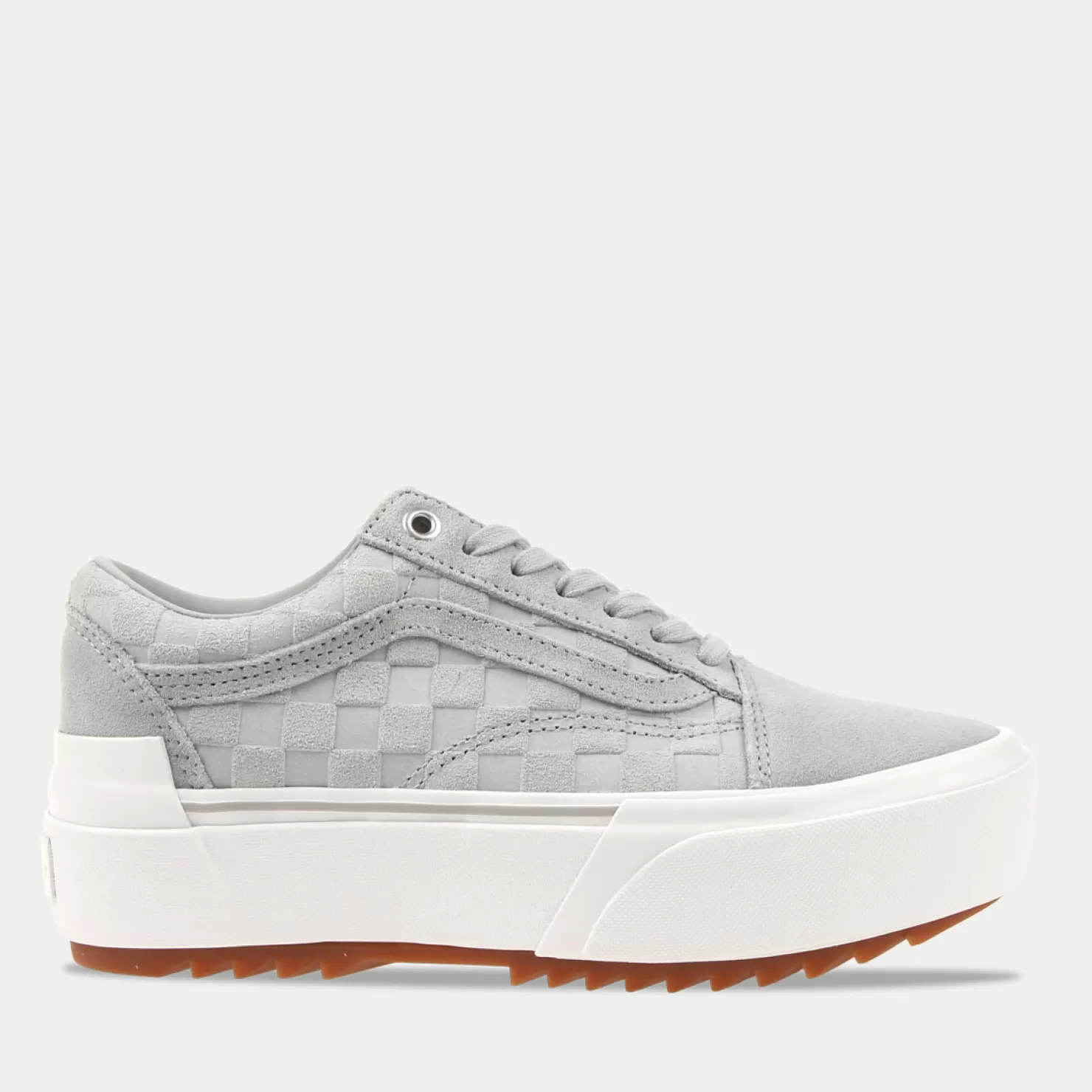 Sale Sacha Vans Old Skool Stacked Grijs/Wit Dames