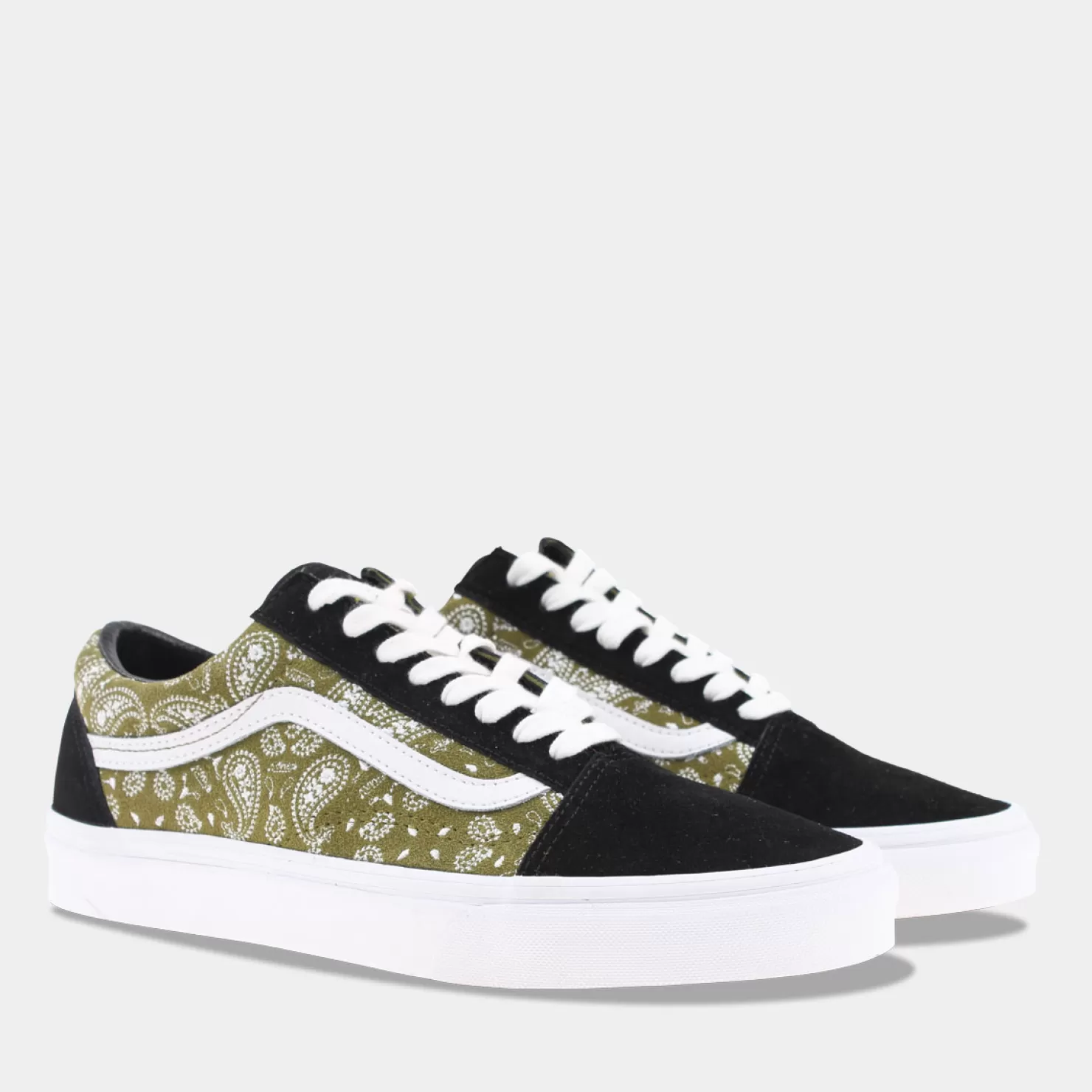 New Sacha Vans Old Skool Zwart/Donkergroen Heren