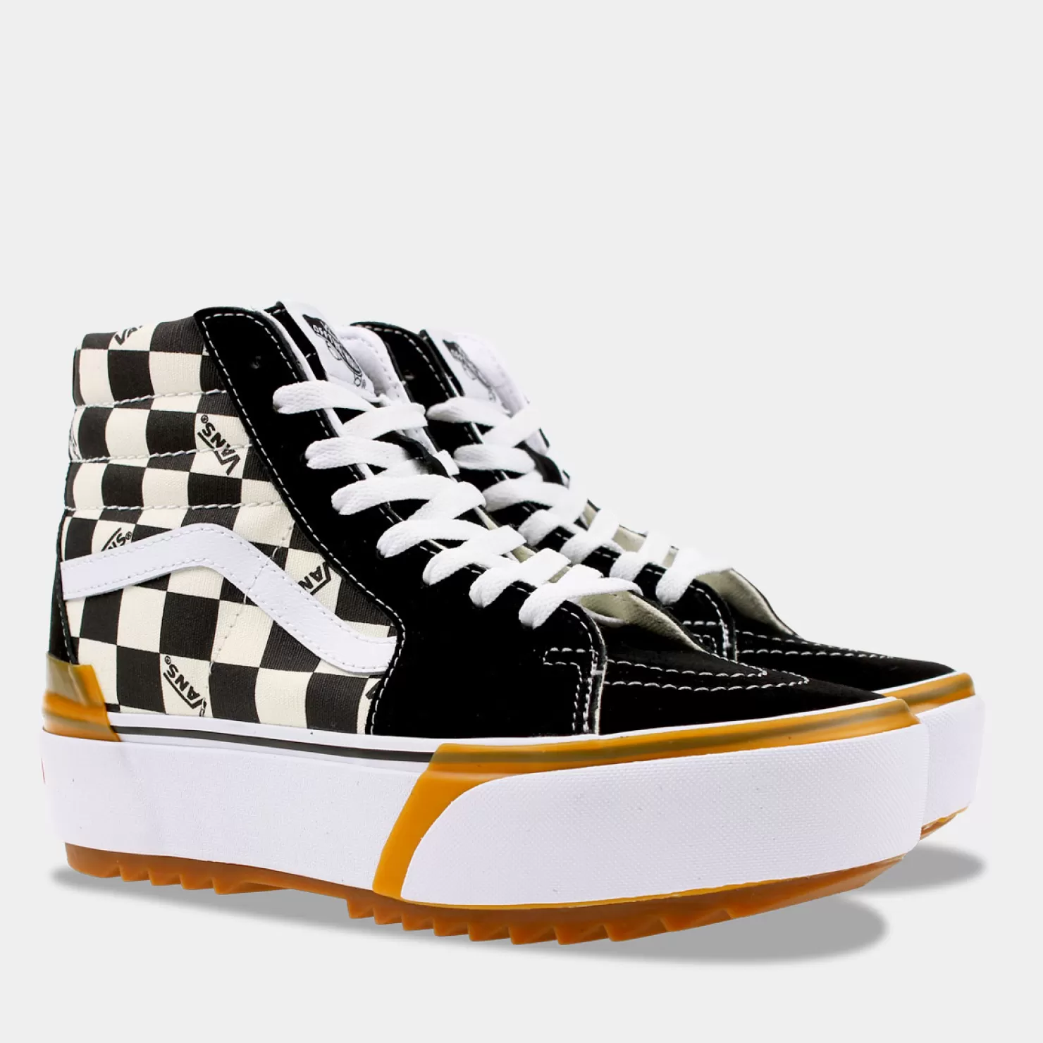 Discount Sacha Vans Sk8-Hi Stacked Checkerboard Dames