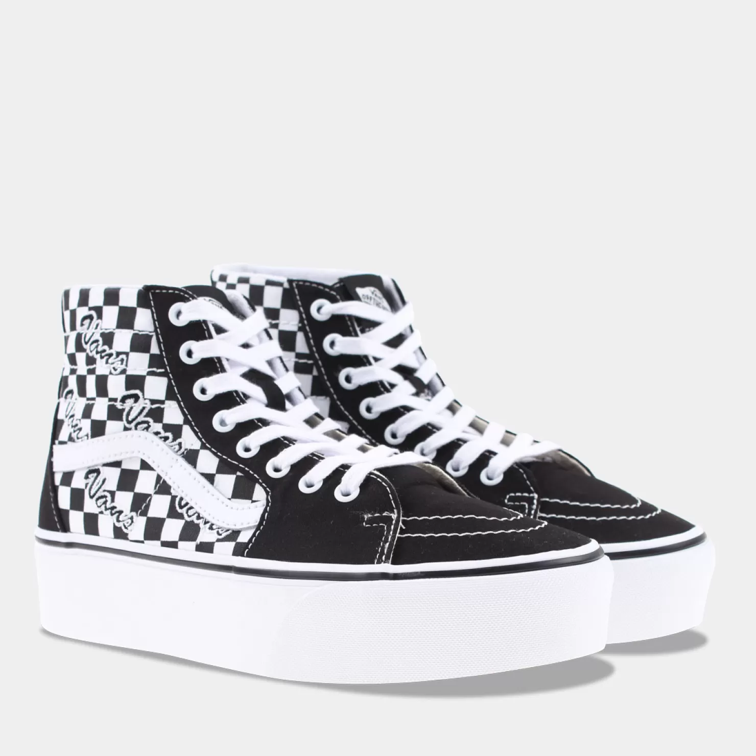 Sale Sacha Vans Sk8-Hi Tapered Stackform Zwart/Wit Dames