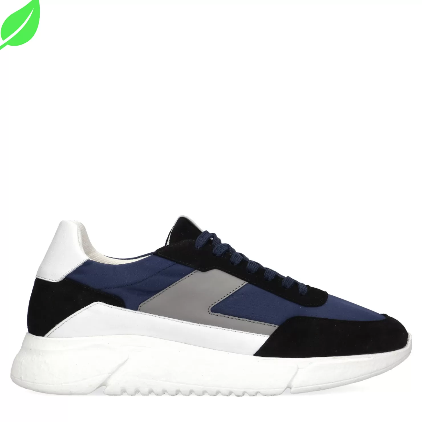 Clearance Sacha Vegan Donkerblauwe Sneakers Met Details