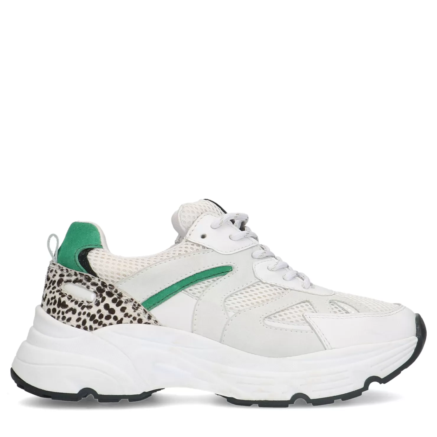 Shop Sacha Witte Chunky Dot Sneakers Met Groene Details