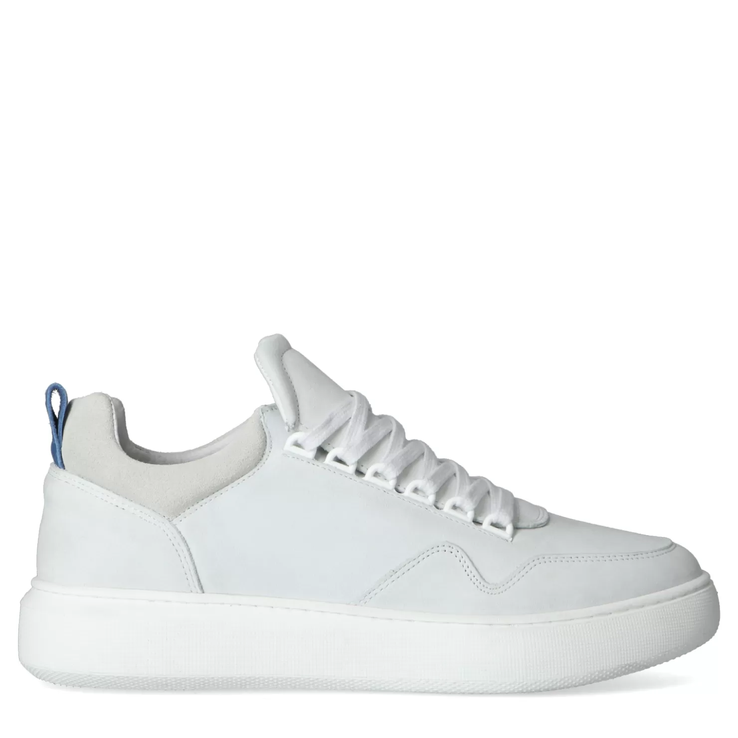 Sale Sacha Witte Nubuck Sneakers Met Blauw Detail