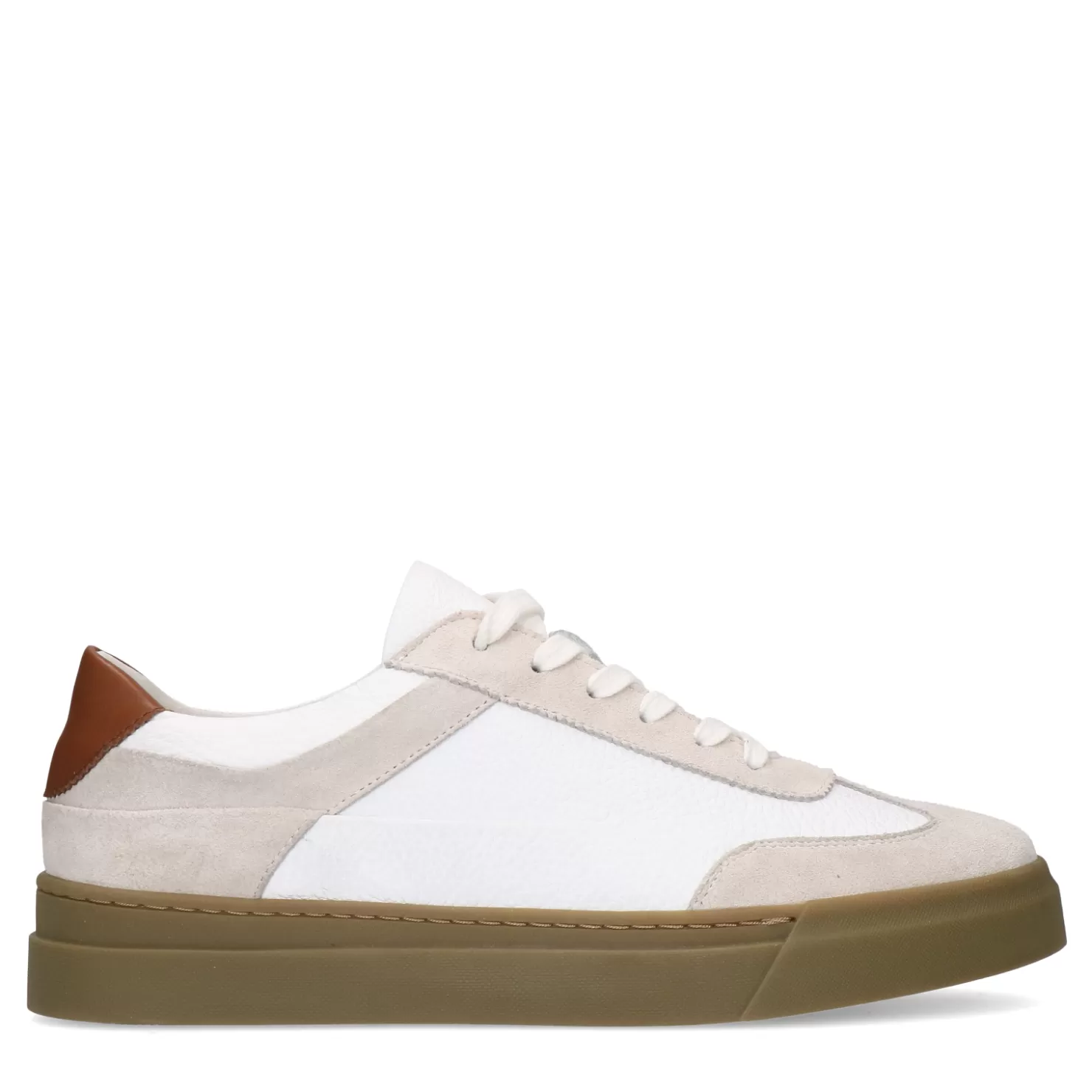 Cheap Sacha Witte Sneakers Met Beige Suede Details