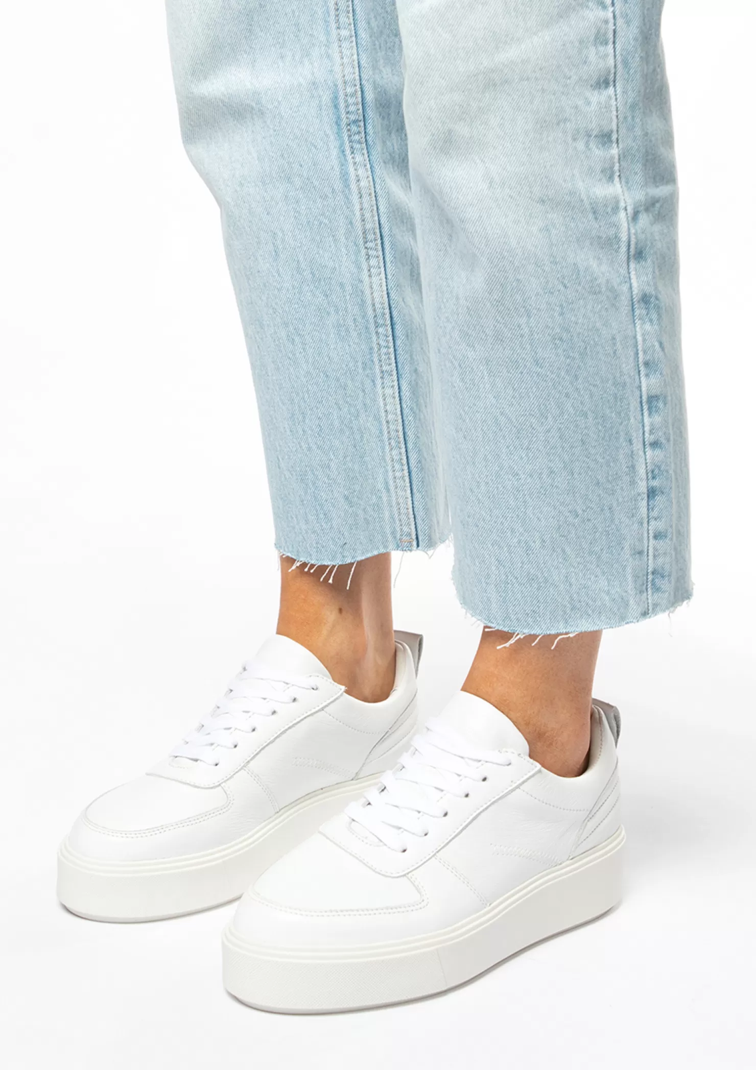 Cheap Sacha Witte Sneakers Met Plateauzool