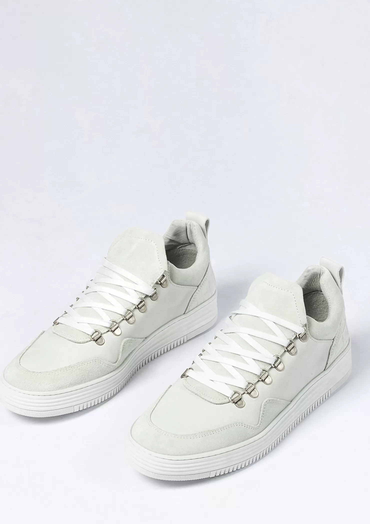 Clearance Sacha Witte Suede Sneakers