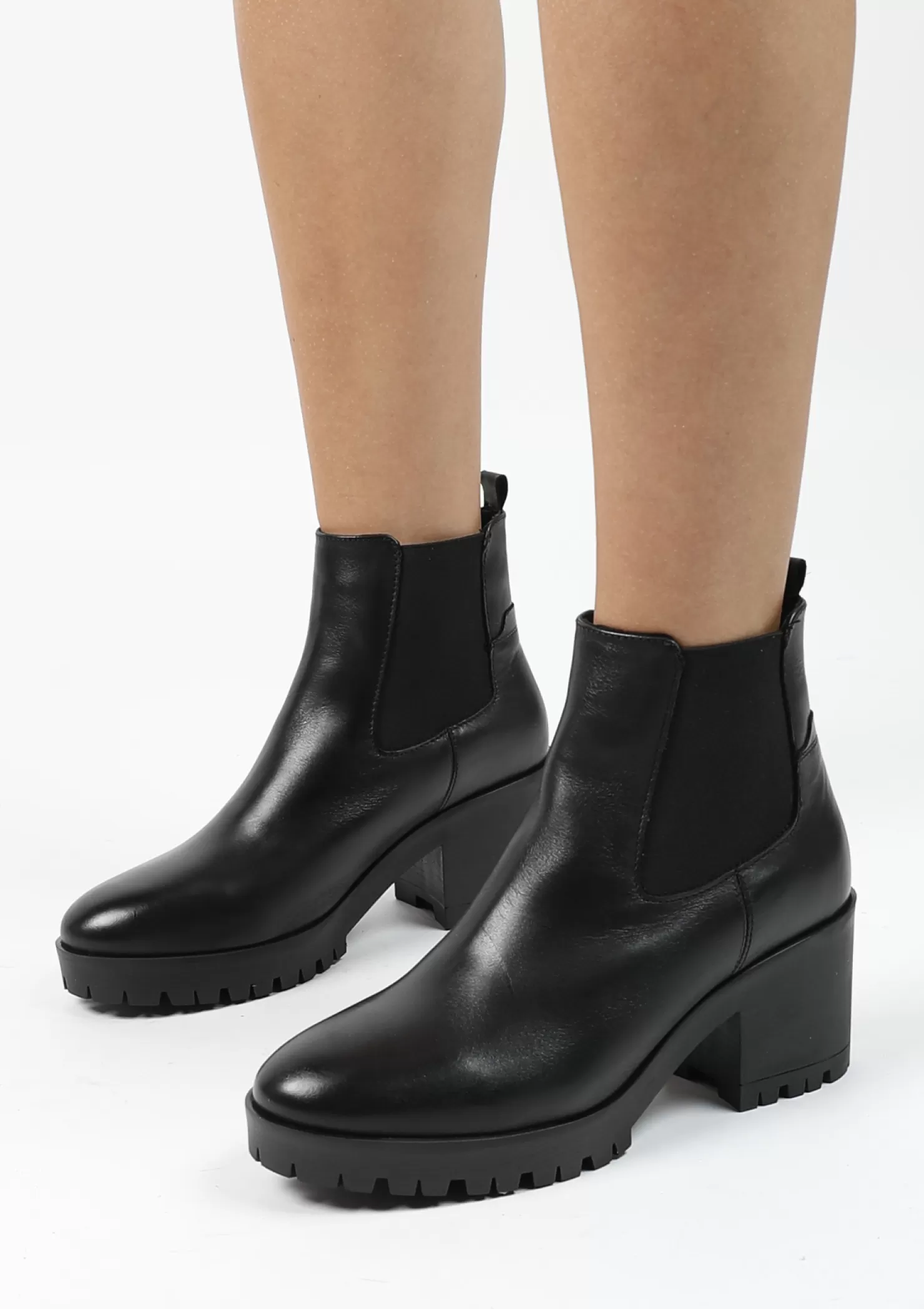 Best Sacha Zwarte Chelsea Boots Met Hak