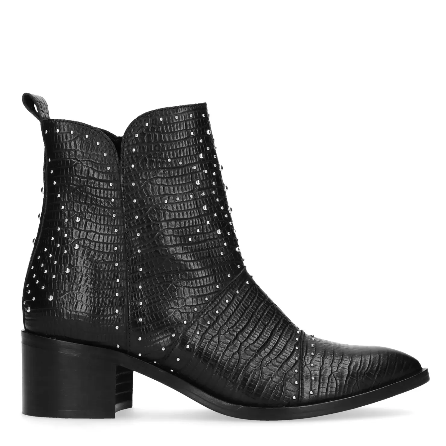 Clearance Sacha Zwarte Cowboylaarsjes Met Studs