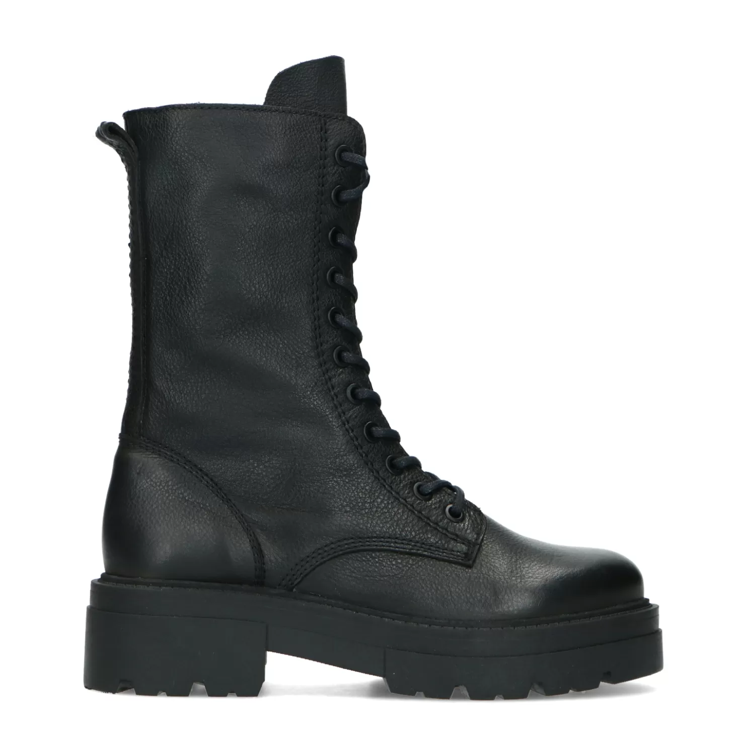 New Sacha Zwarte Leren Biker Boots