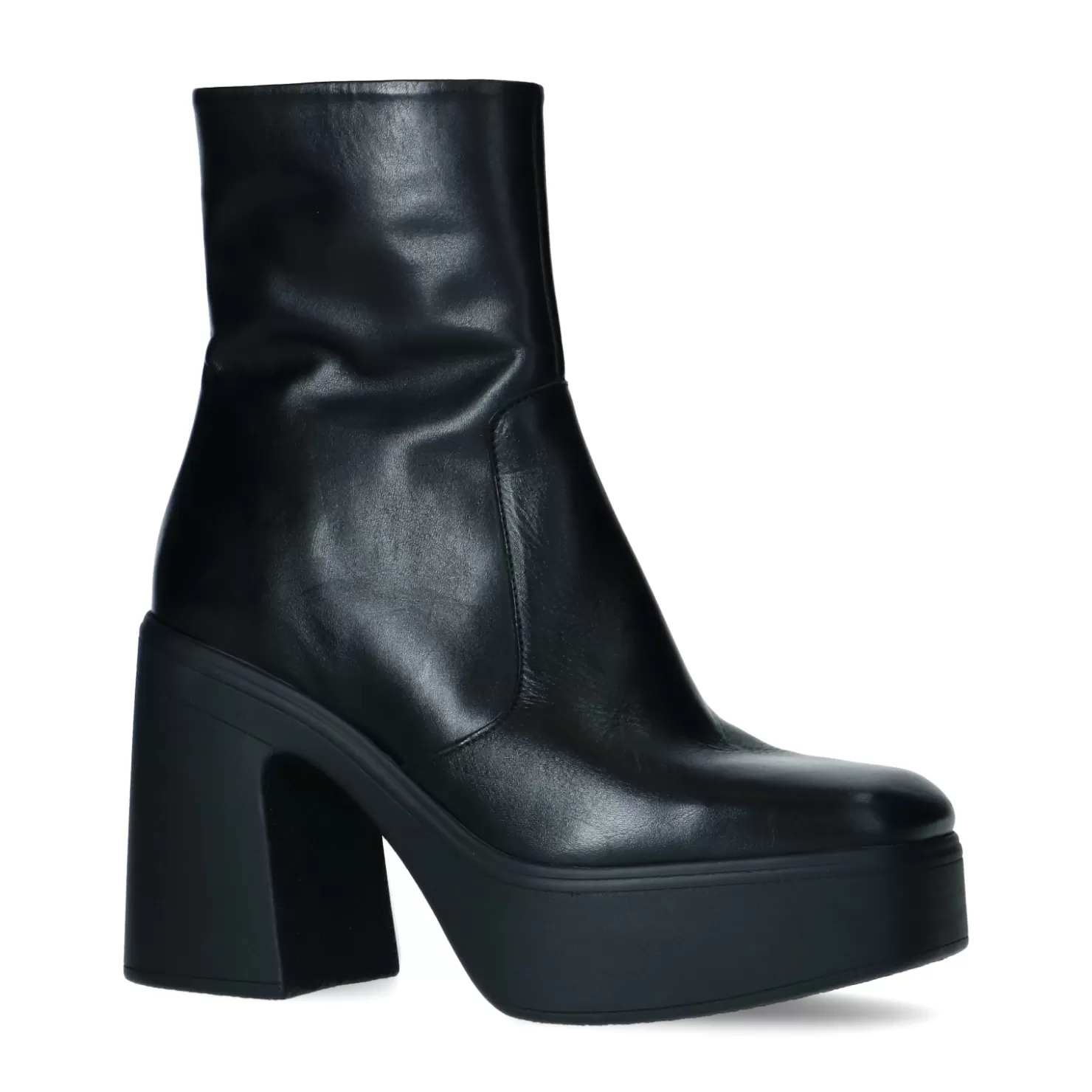 Shop Sacha Zwarte Leren Chunky Boots