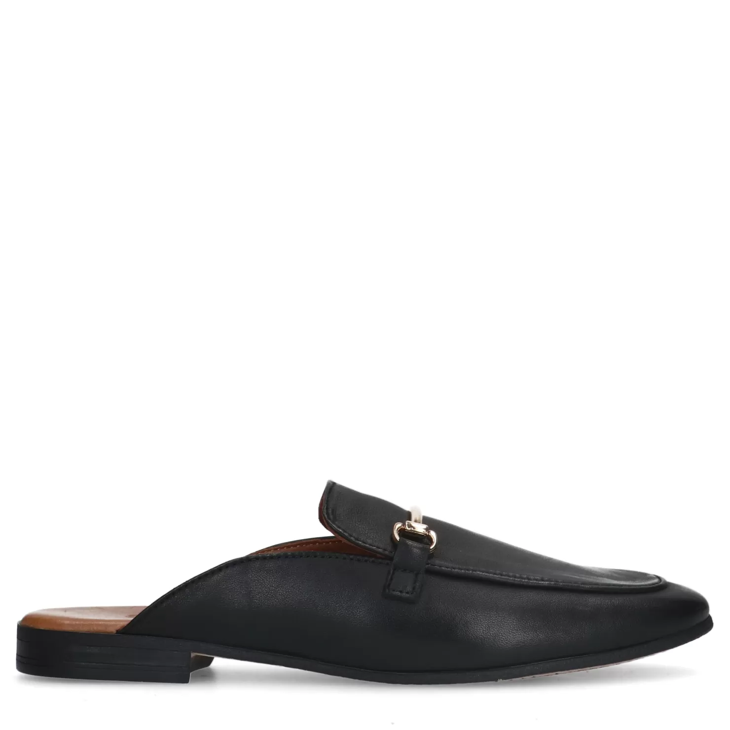 New Sacha Zwarte Leren Slip On Loafers