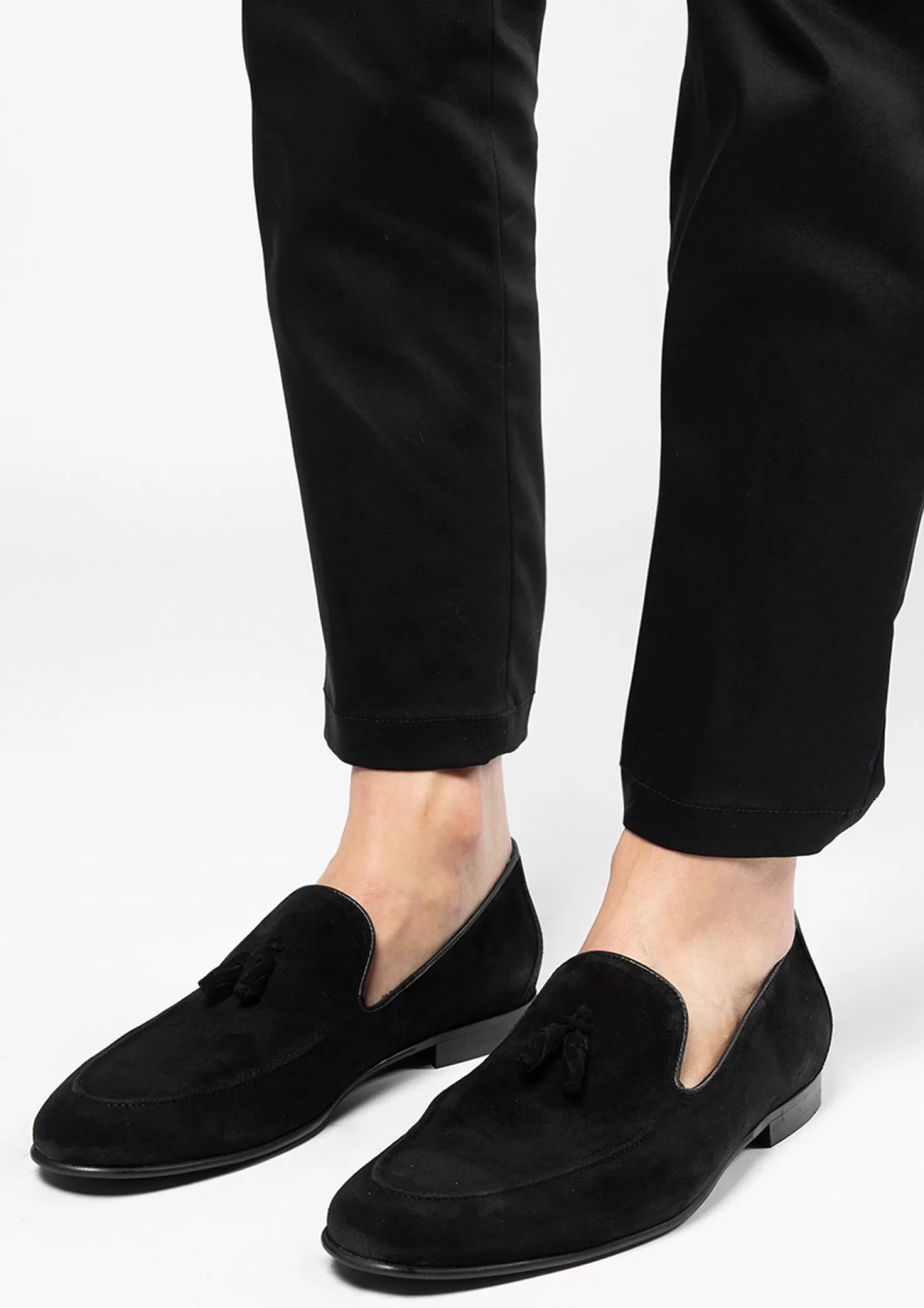 Outlet Sacha Zwarte Loafers Met Kwastjes