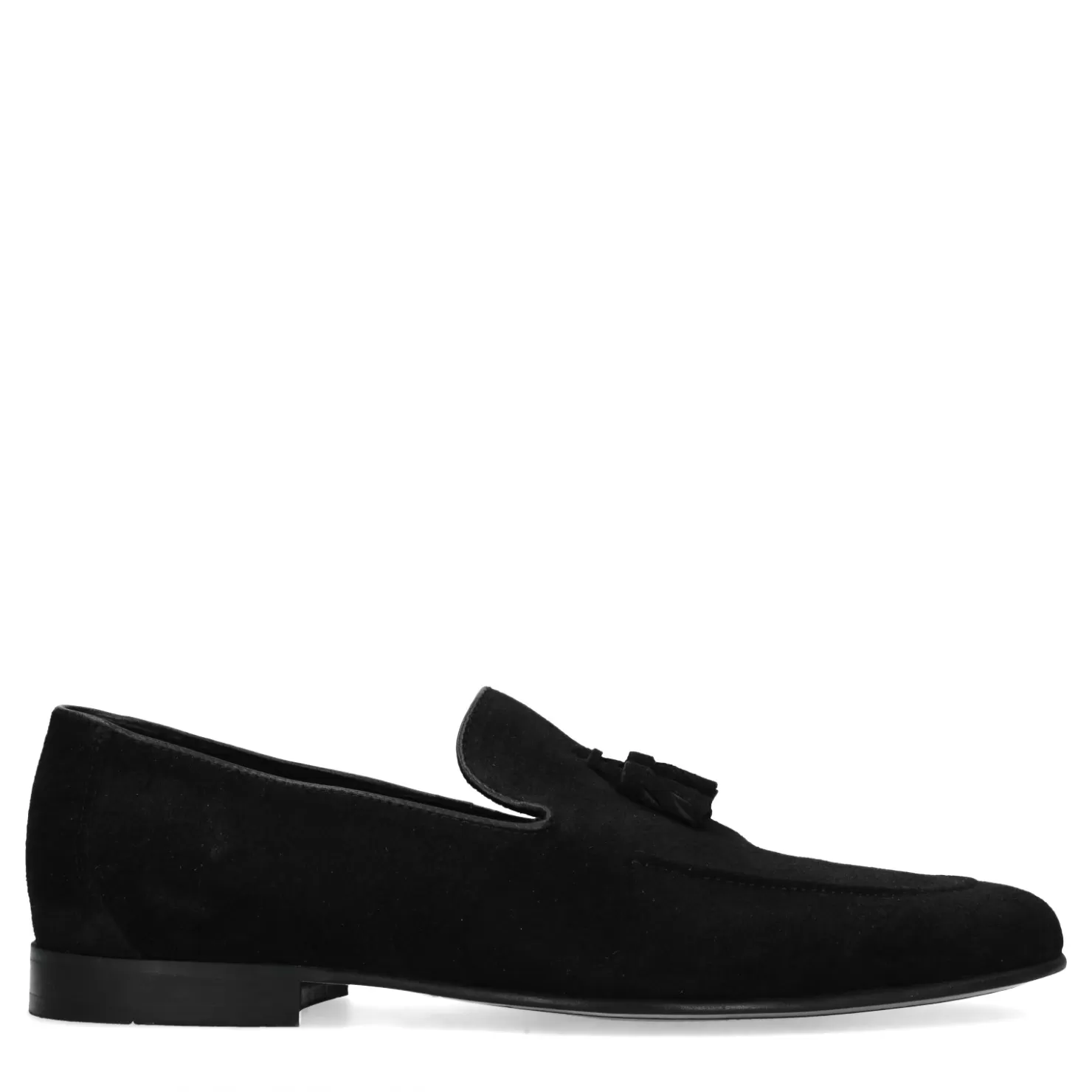 Outlet Sacha Zwarte Loafers Met Kwastjes