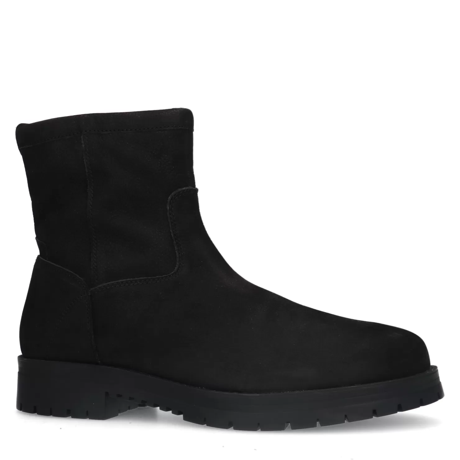 Store Sacha Zwarte Nubuck Boots Met Imitatiebont