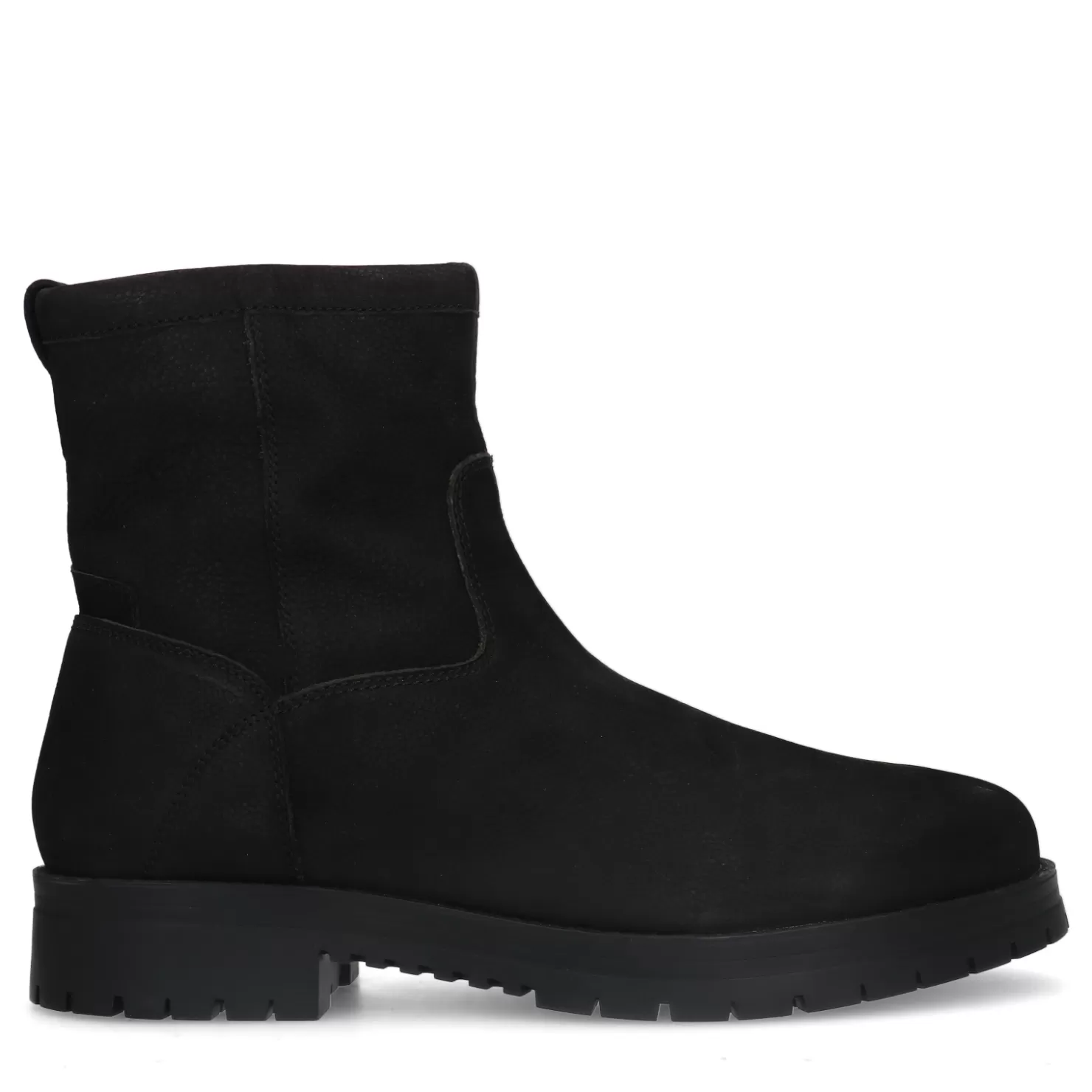 Store Sacha Zwarte Nubuck Boots Met Imitatiebont