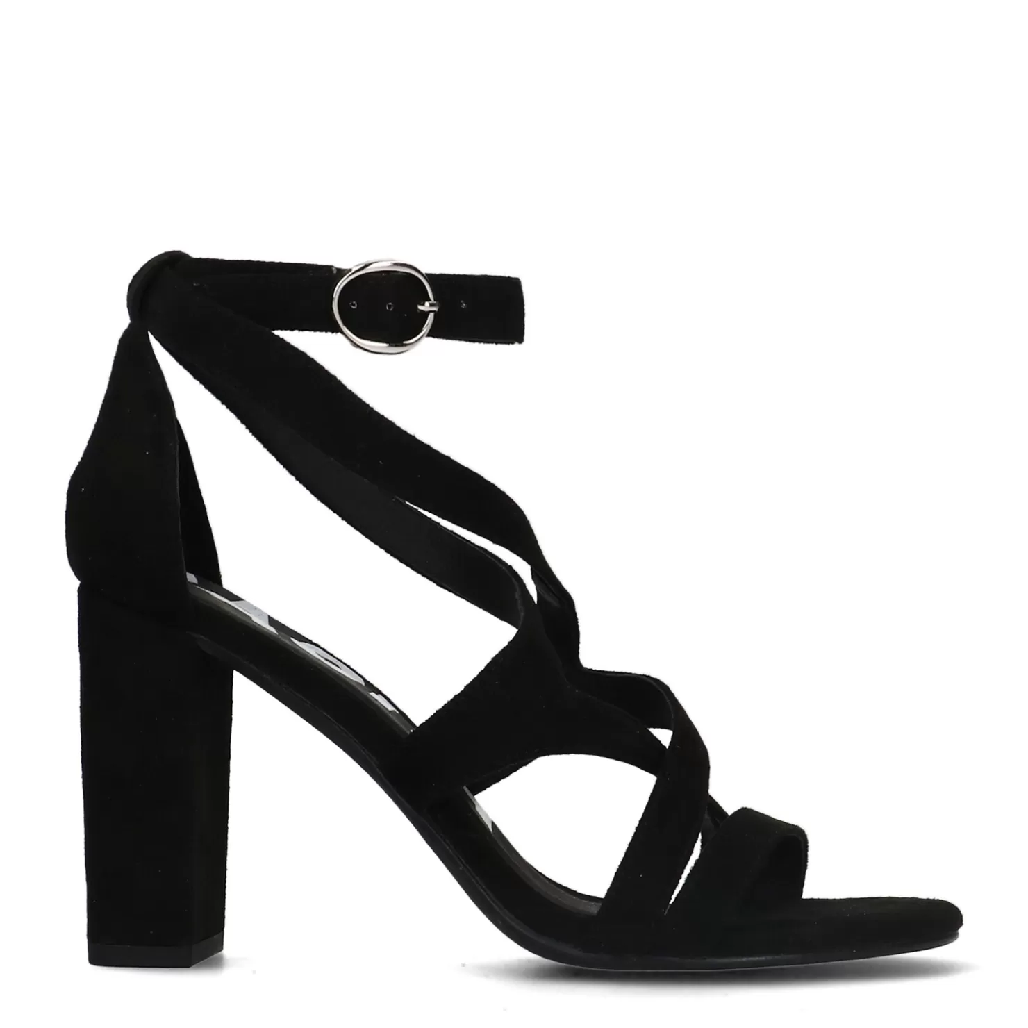 Flash Sale Sacha Zwarte Opengewerkte Sandalen Met Hak