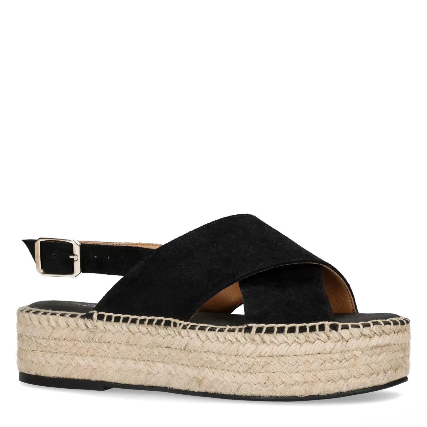 Cheap Sacha Zwarte Plateau Sandalen