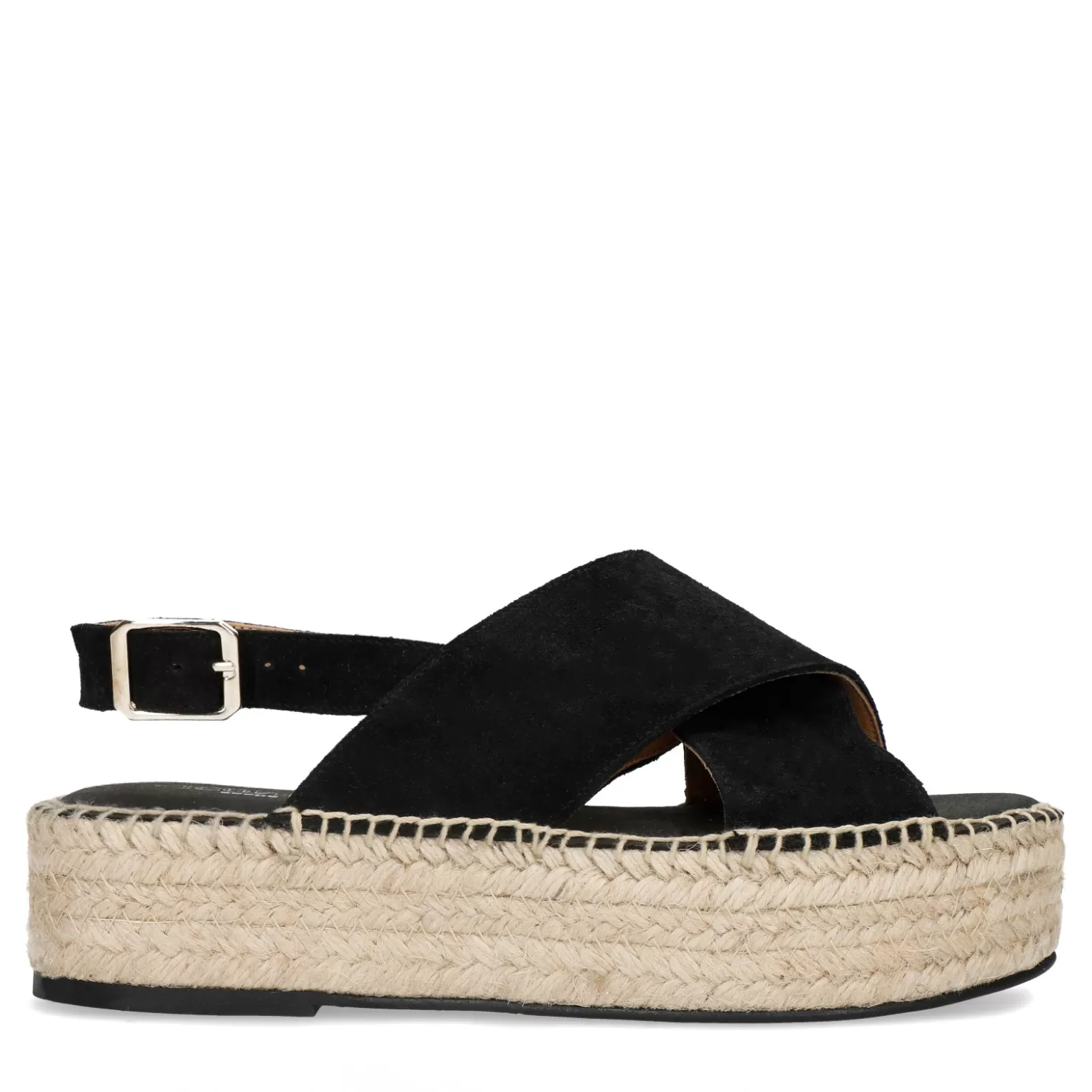 Cheap Sacha Zwarte Plateau Sandalen