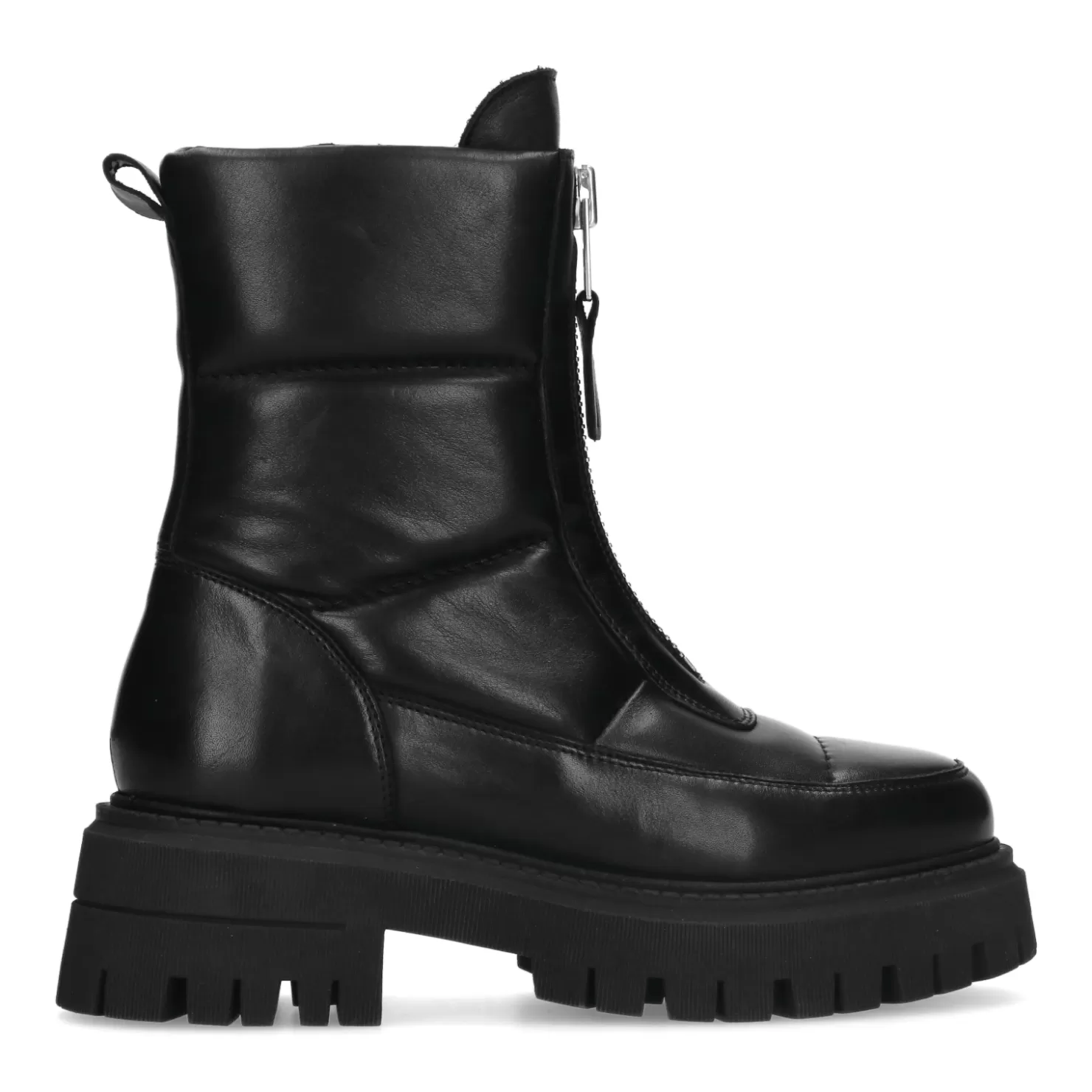 Outlet Sacha Zwarte Puffer Biker Boots