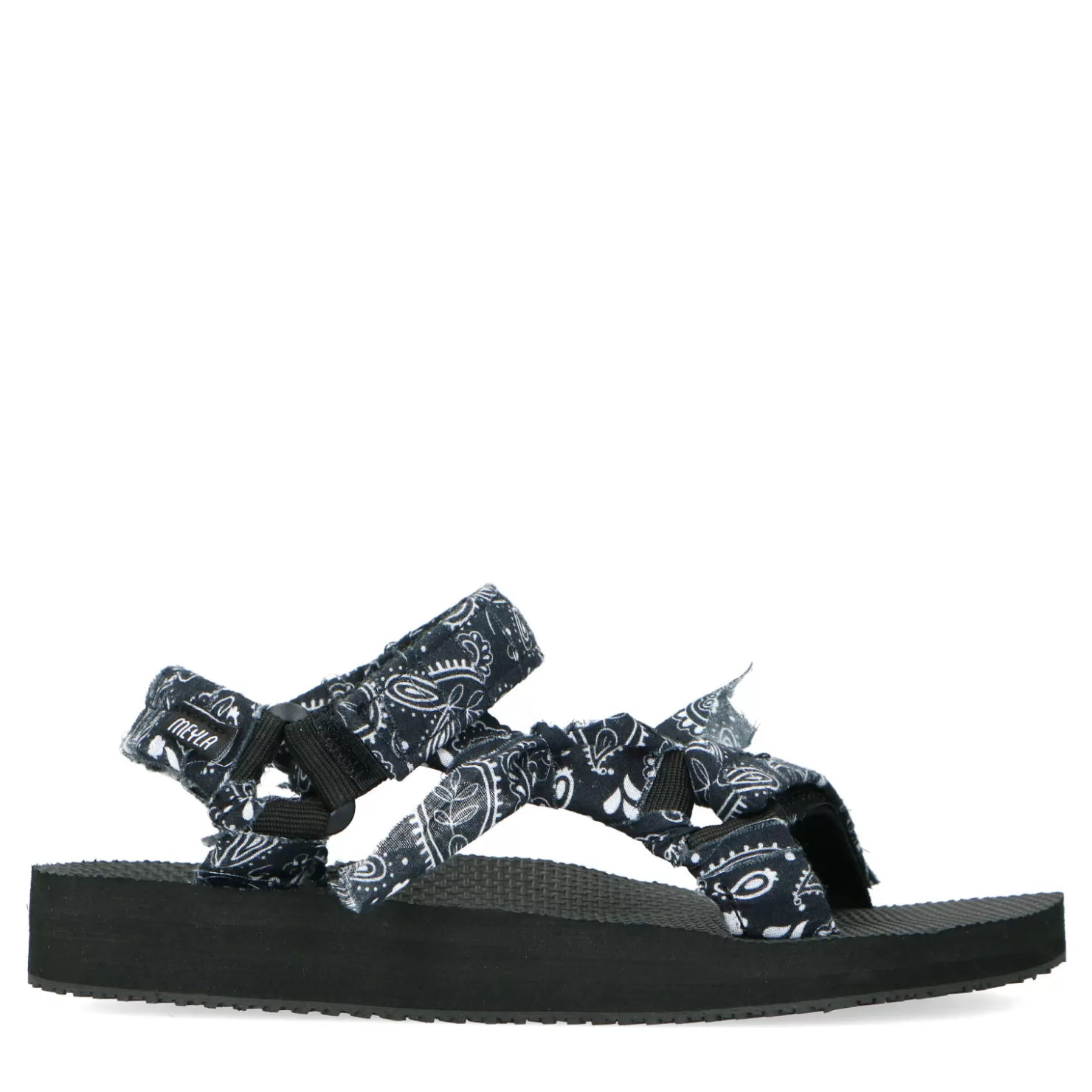 Outlet Sacha Zwarte Sandalen Met Bandana Bandjes