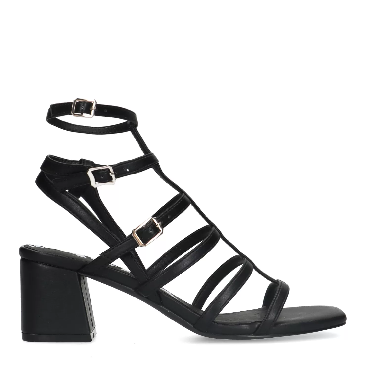 Cheap Sacha Zwarte Sandalen Met Hak En Bandjes