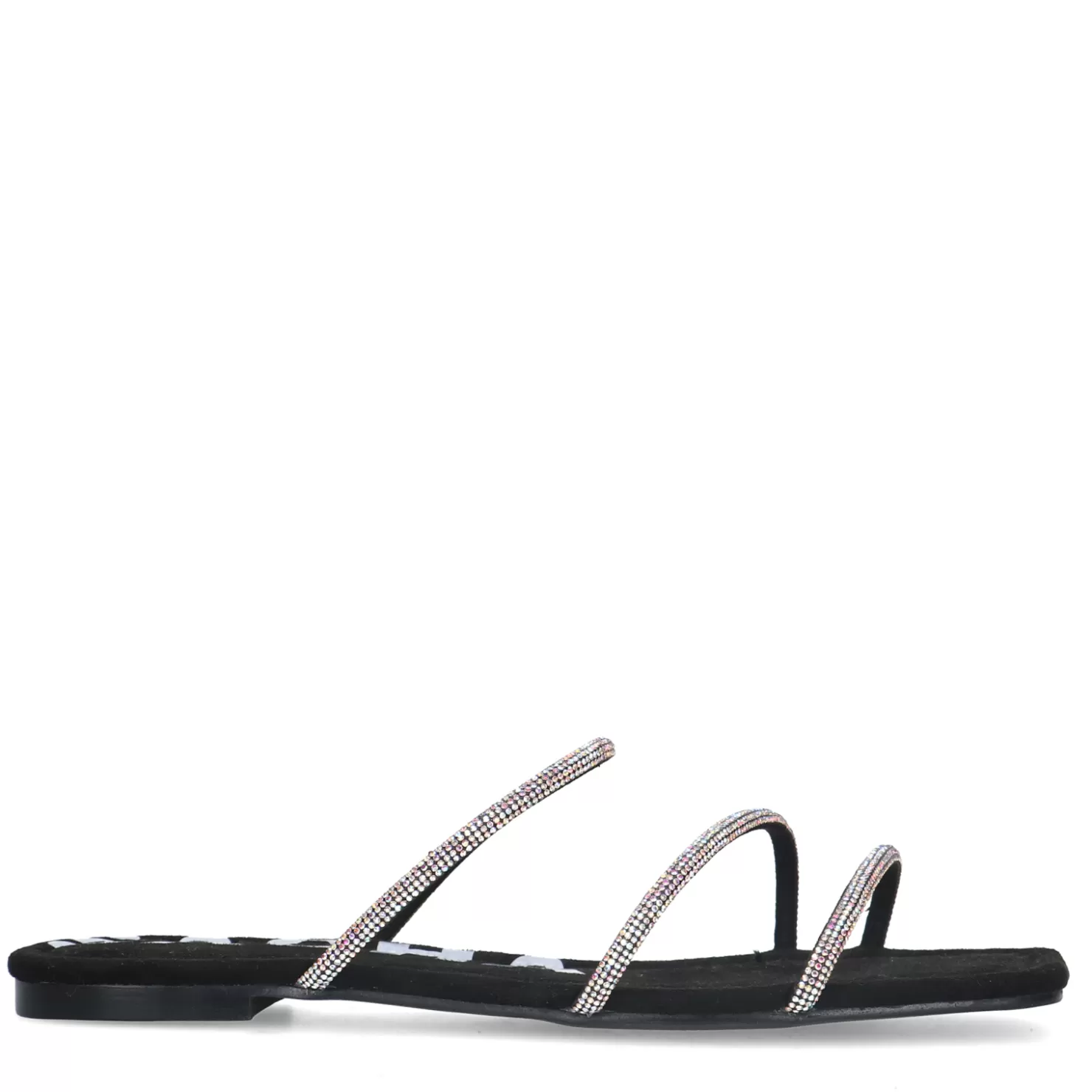 Discount Sacha Zwarte Sandalen Met Strass Bandjes