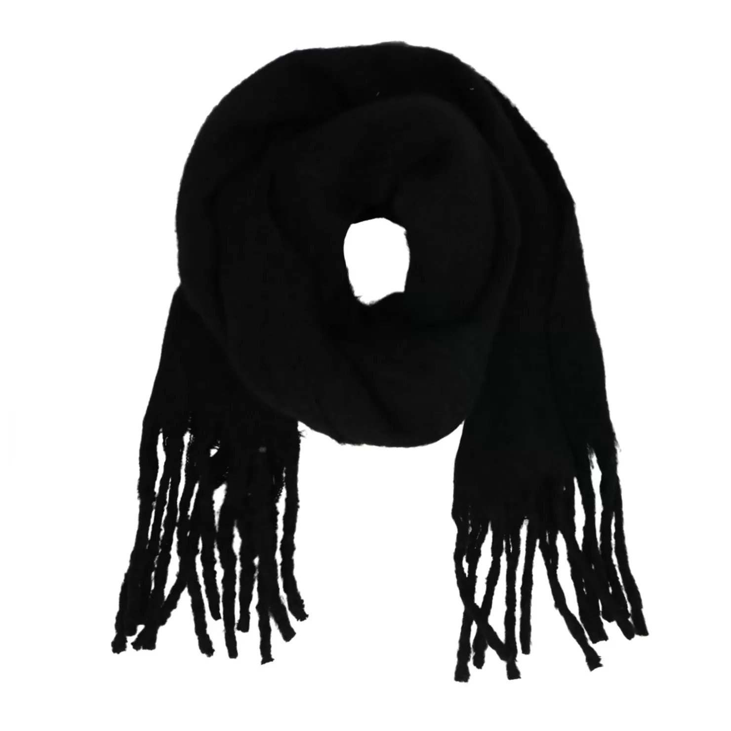 New Sacha Zwarte Sjaal Fringe