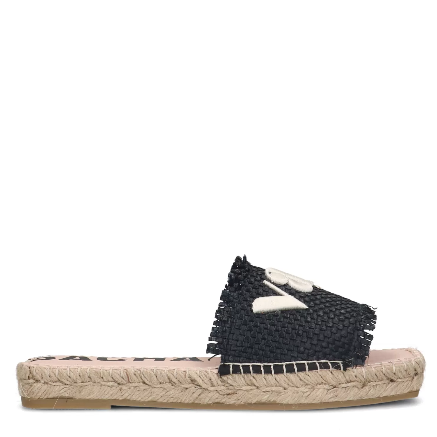 Store Sacha Zwarte Slippers Met Touwzool