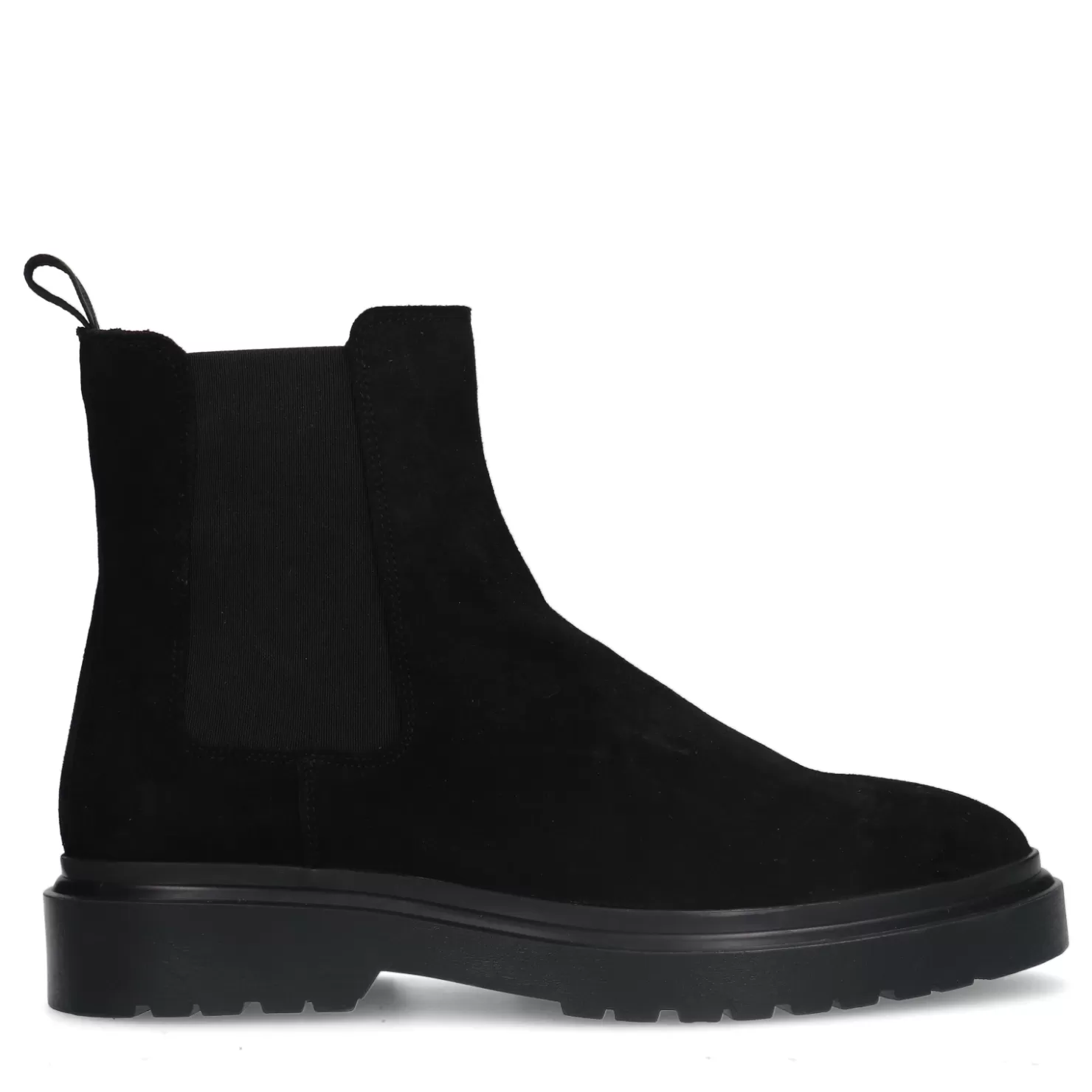 Clearance Sacha Zwarte Suede Chelsea Boots