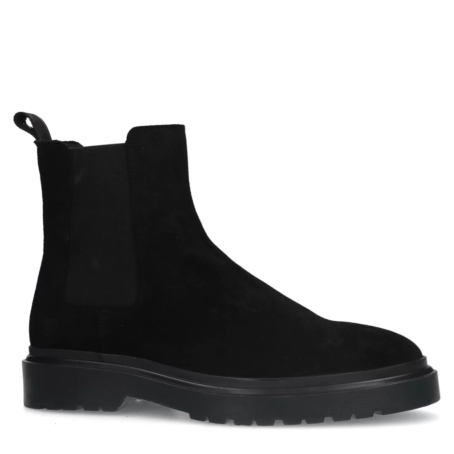 Clearance Sacha Zwarte Suede Chelsea Boots