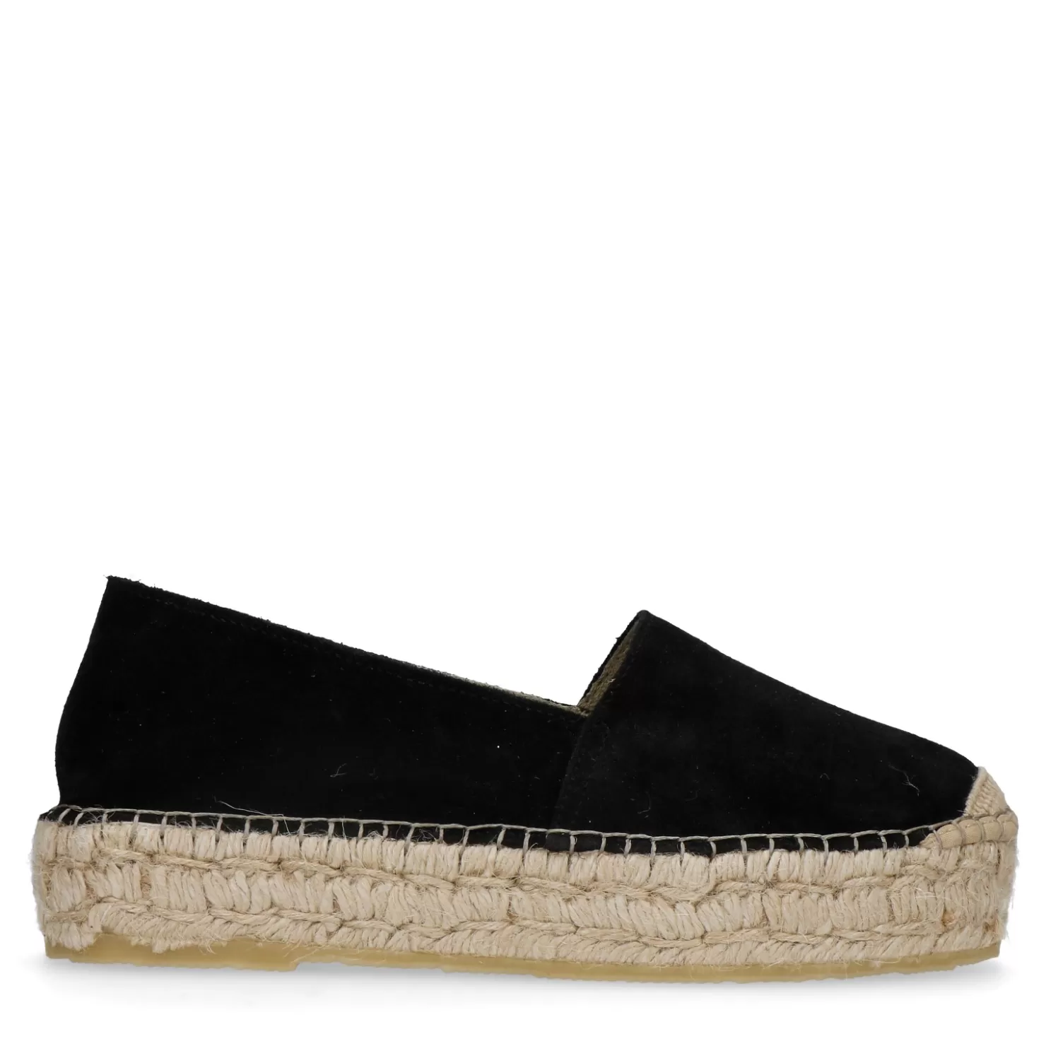 Cheap Sacha Zwarte Suede Plateau Espadrilles