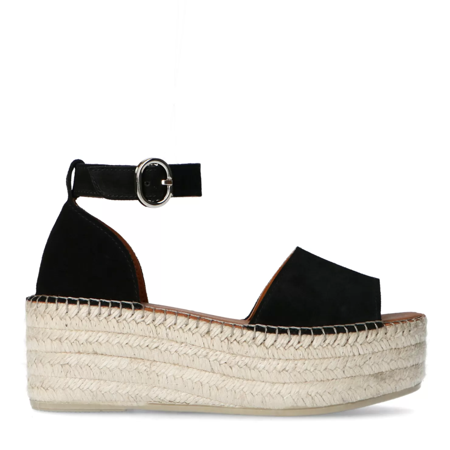 Sale Sacha Zwarte Suede Plateau Sandalen