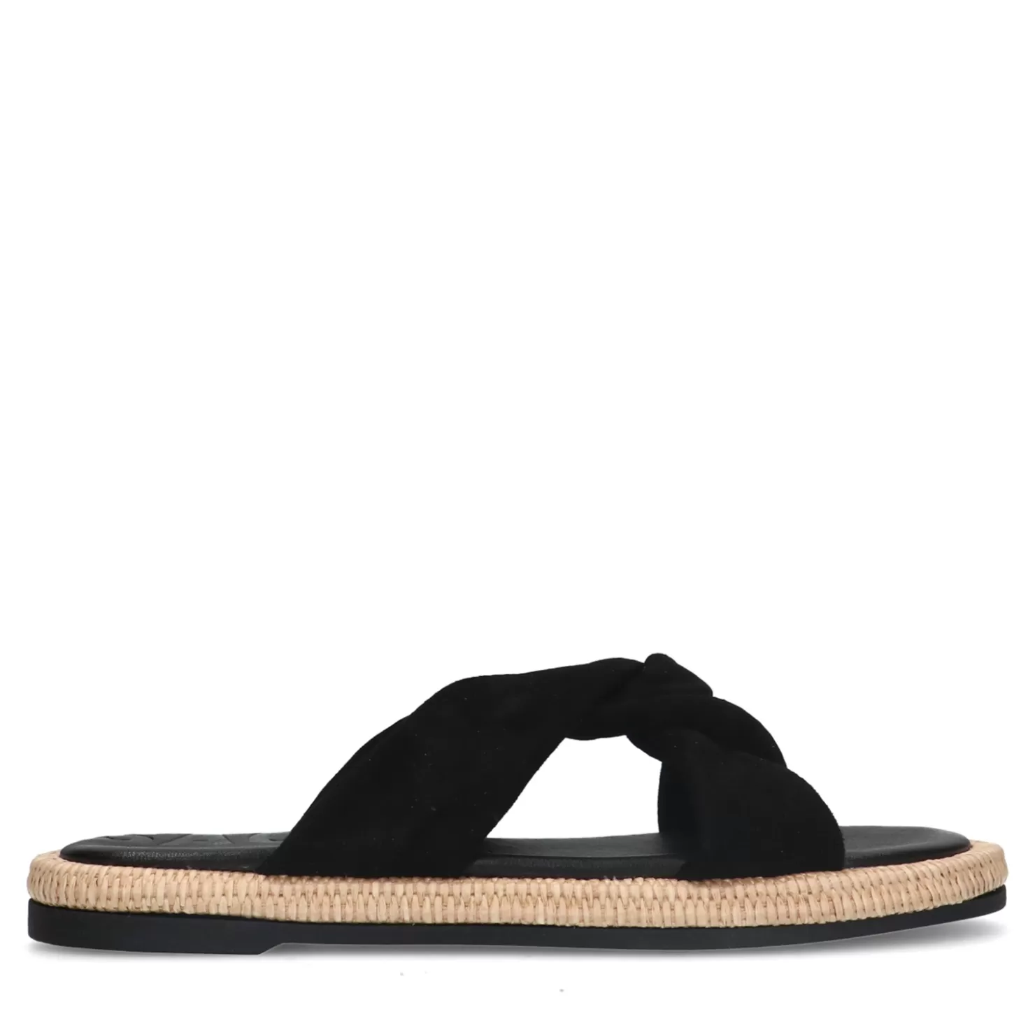 Shop Sacha Zwarte Suede Slippers