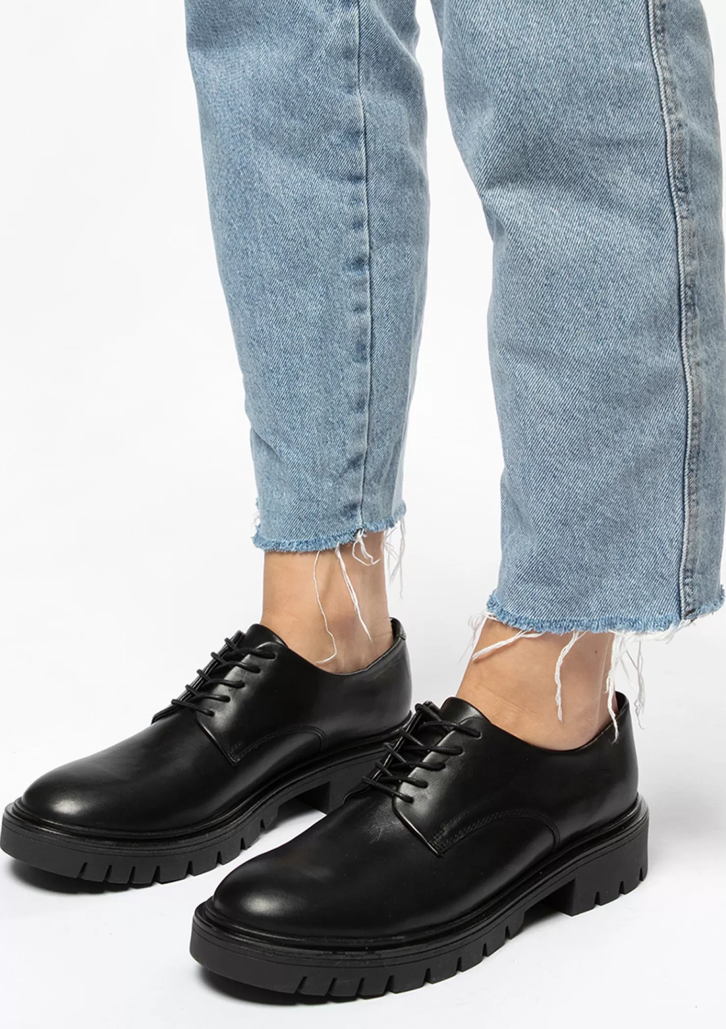 Flash Sale Sacha Zwarte Veterschoenen Met Plateau Zool