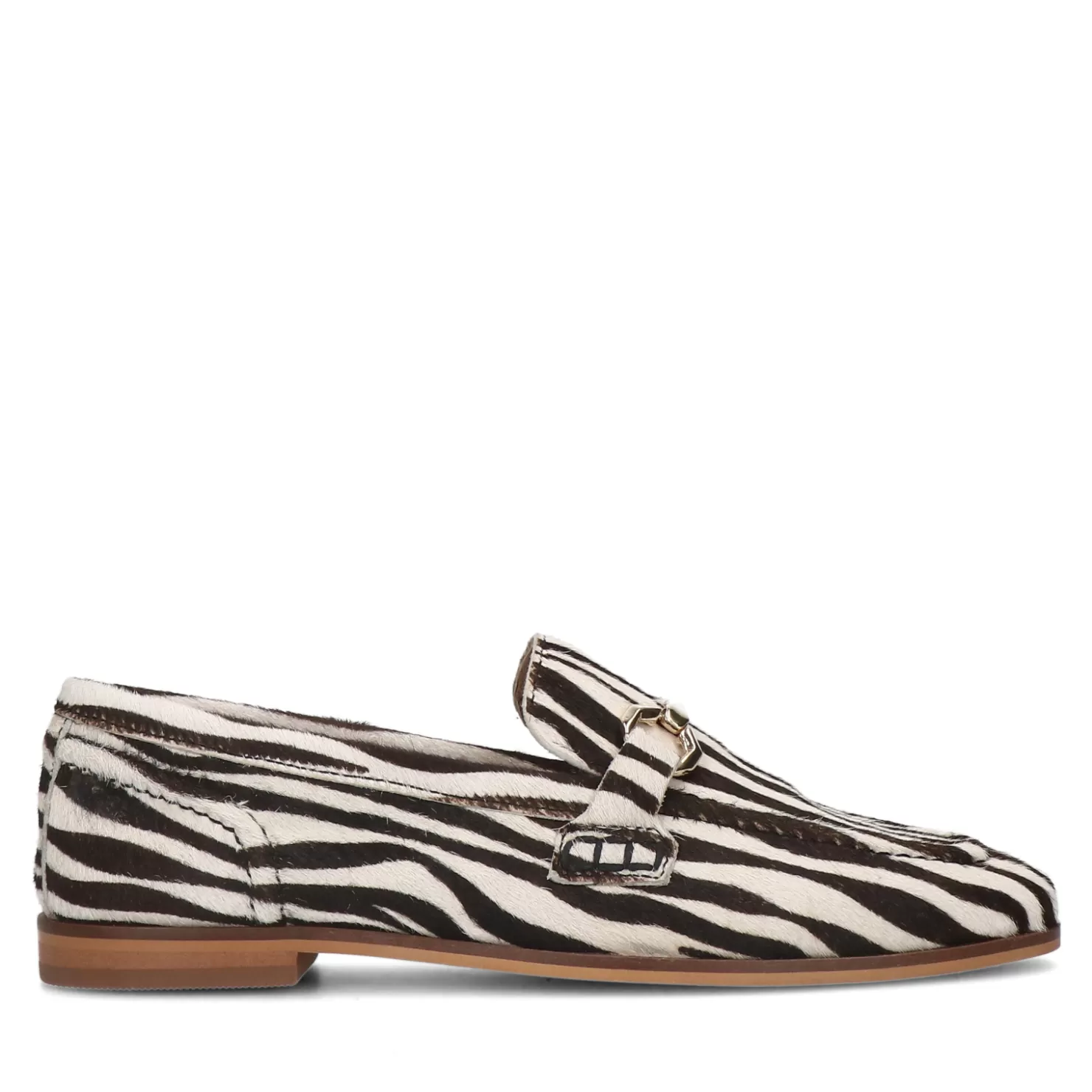 Outlet Sacha Zwarte Zebraprint Loafers